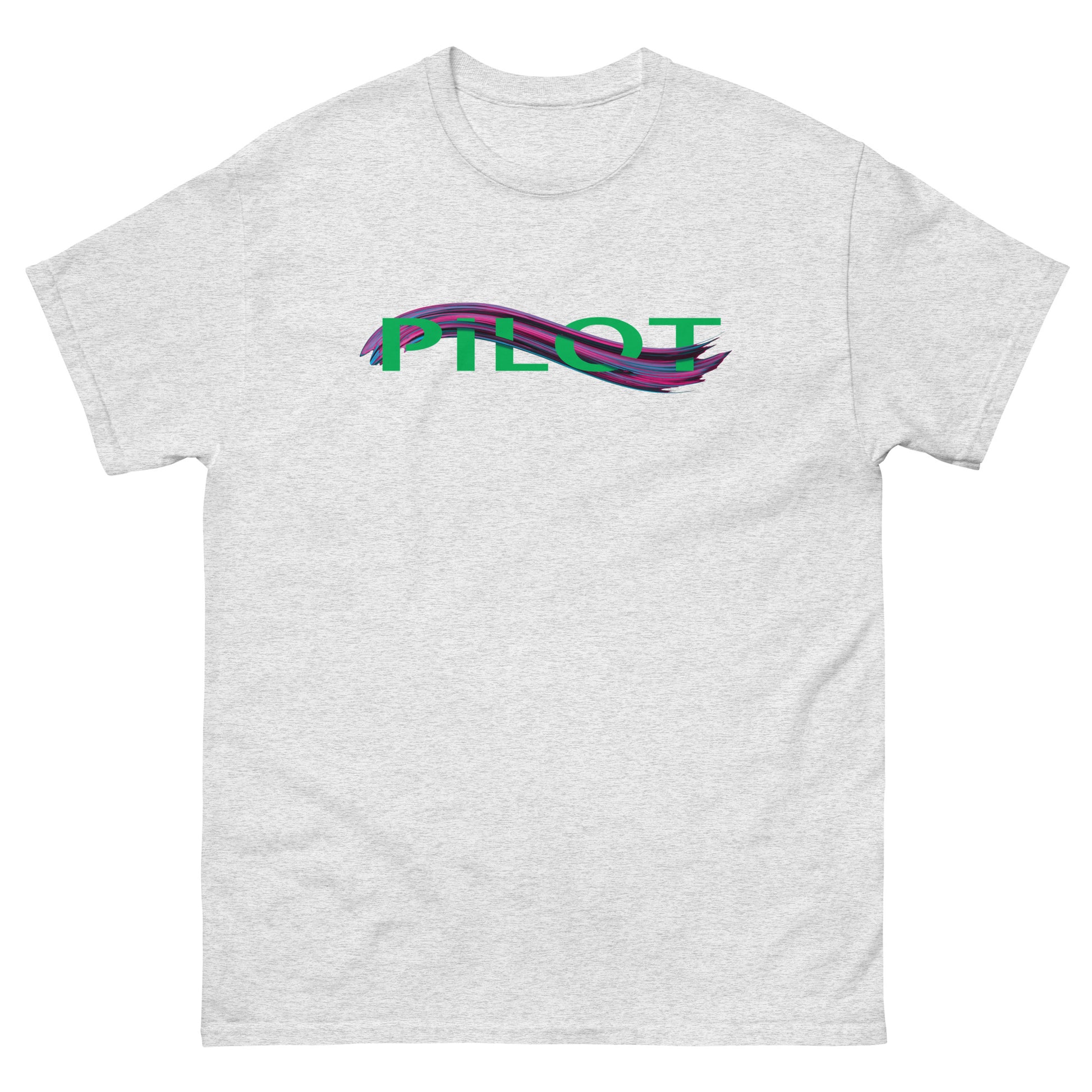 Pilot men's heavyweight tee (green/purple)