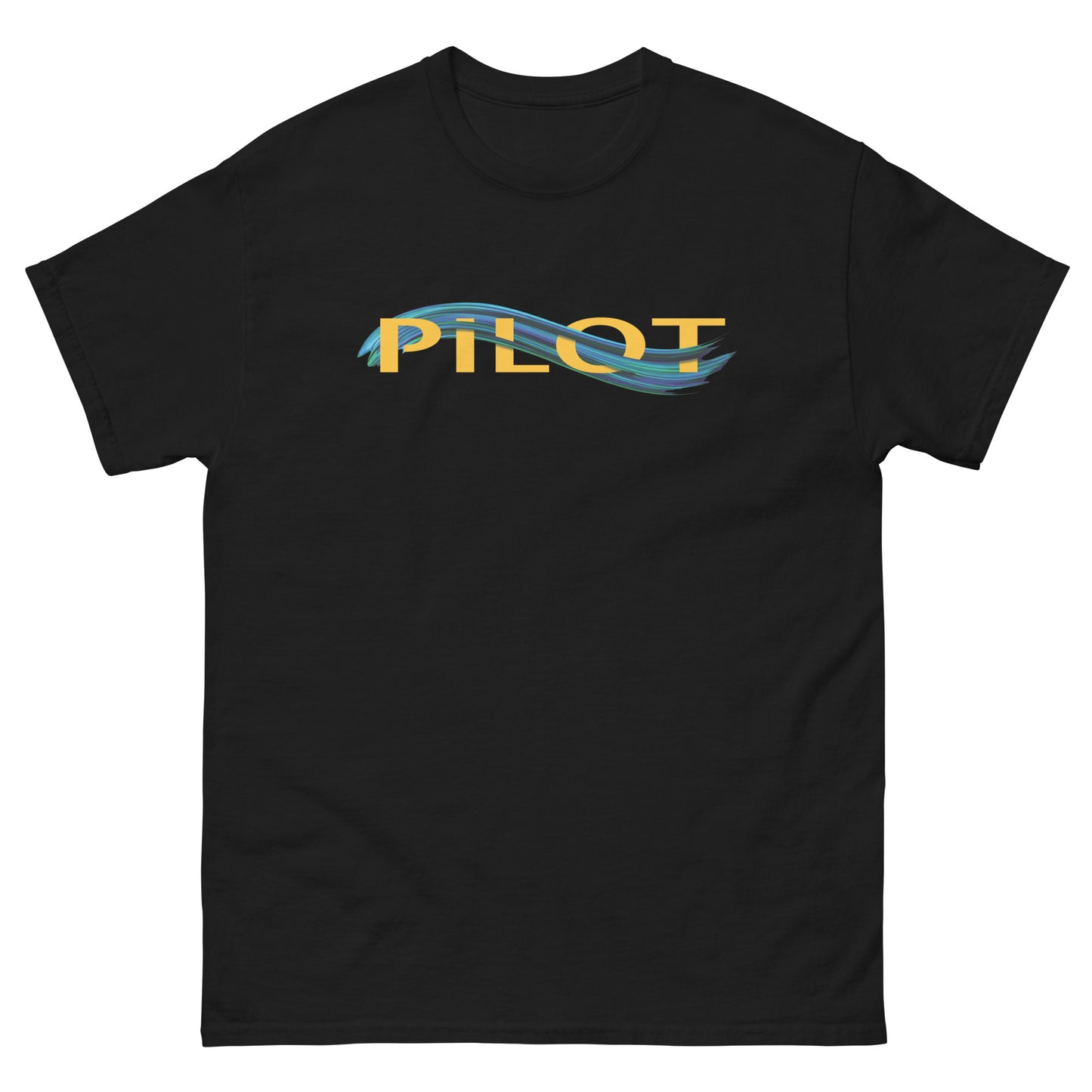 Pilot men's heavyweight tee (yellow/blue)