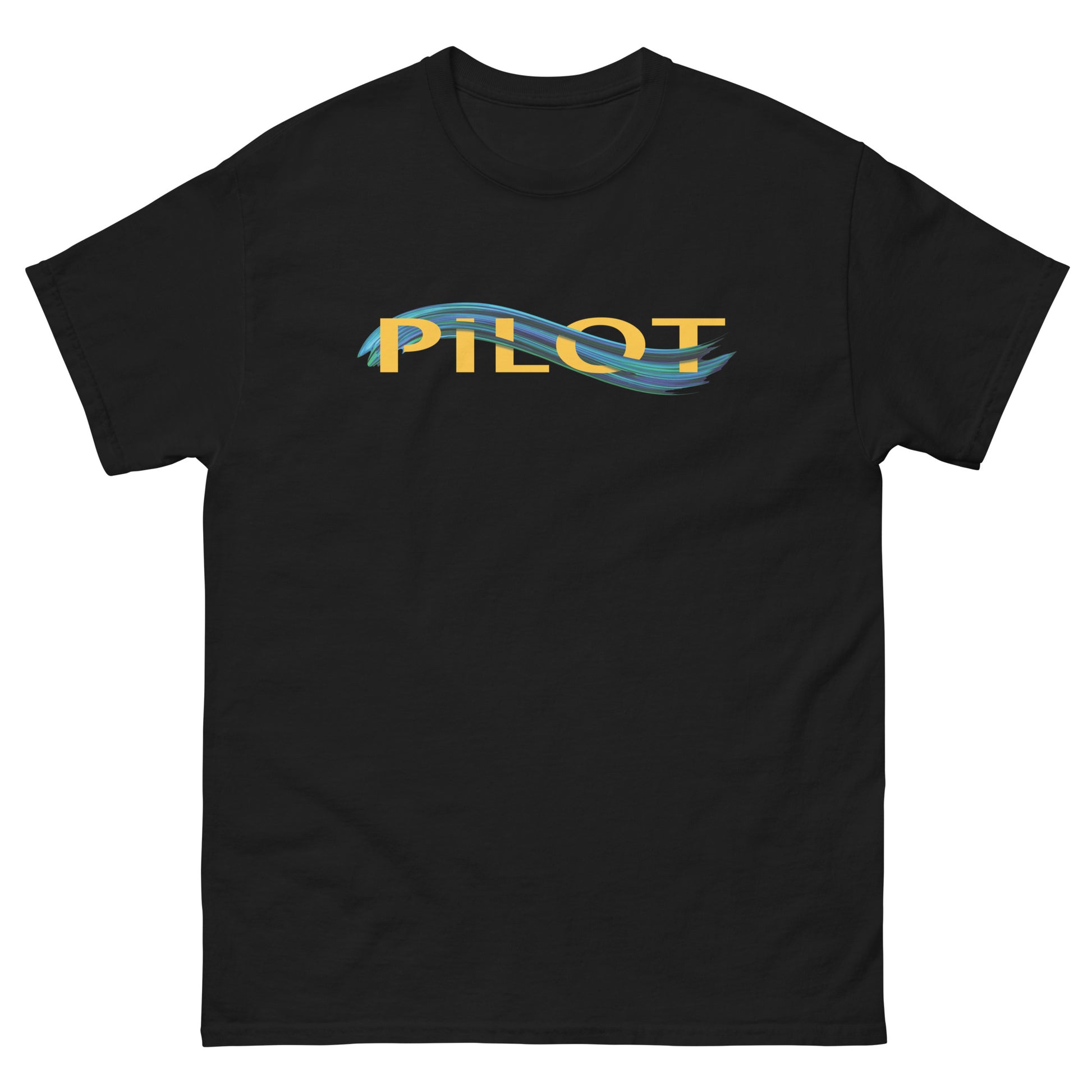 Pilot men's heavyweight tee (yellow/blue)