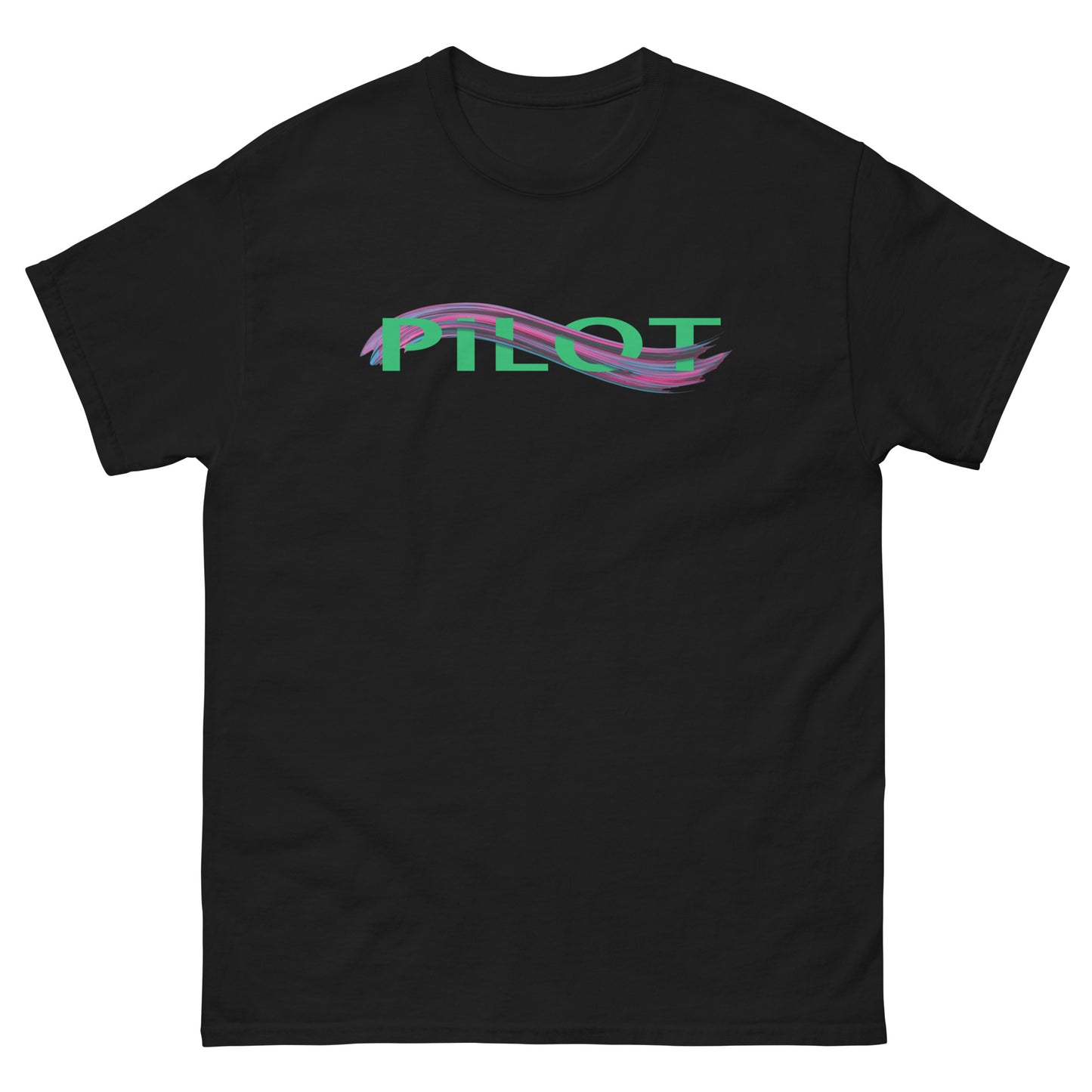 Pilot men's heavyweight tee (green/purple)