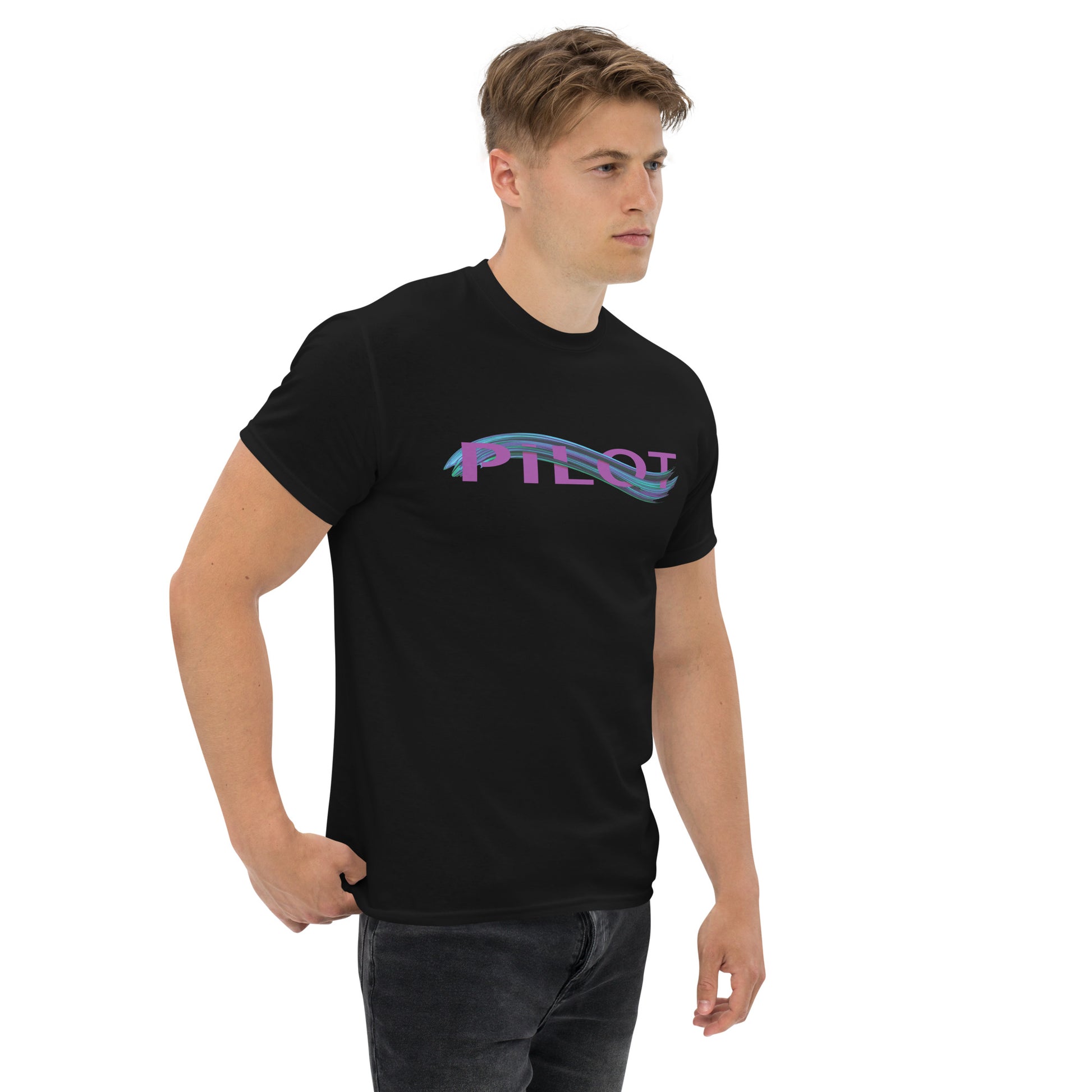 Pilot men's heavyweight tee (purple/blue)