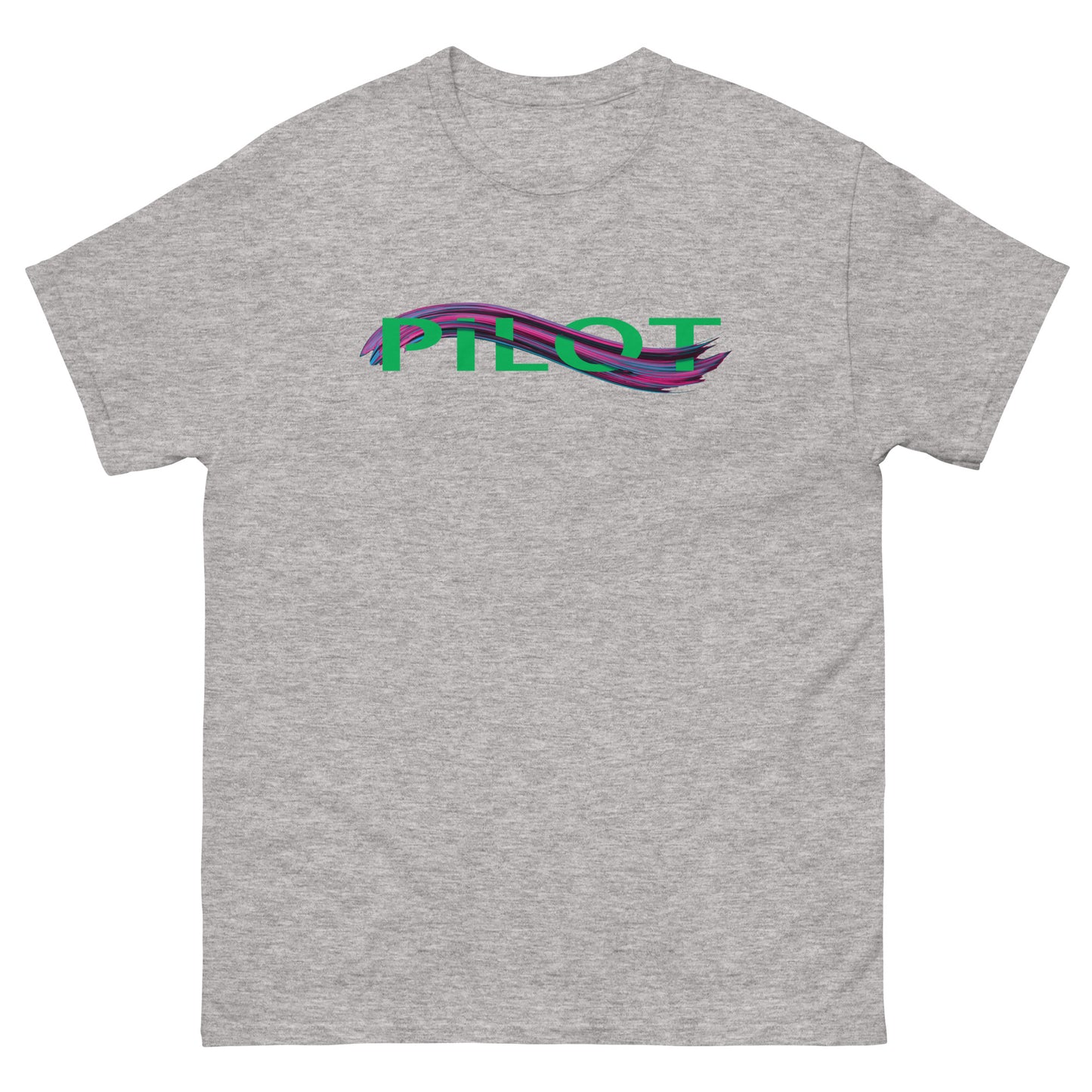 Pilot men's heavyweight tee (green/purple)