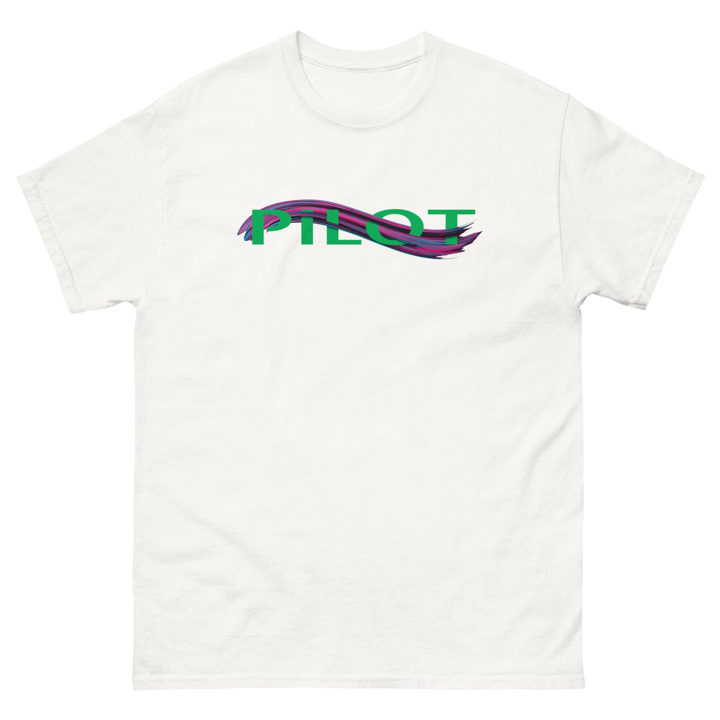 Pilot men's heavyweight tee (green/purple)