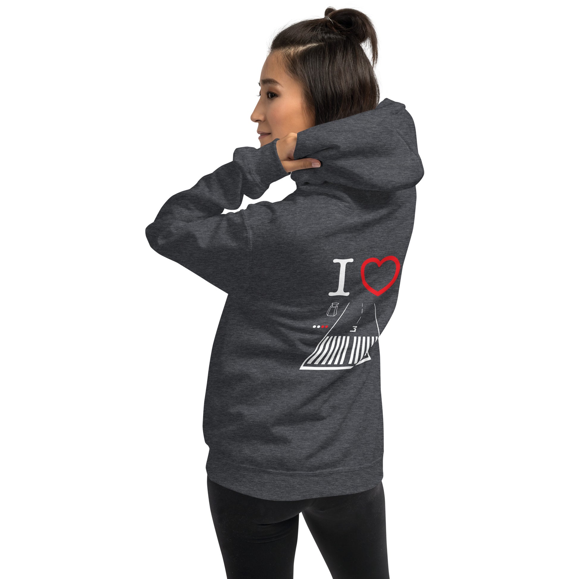 Santa Monica Airport Runway 21 / 3 unisex hoodie (white)