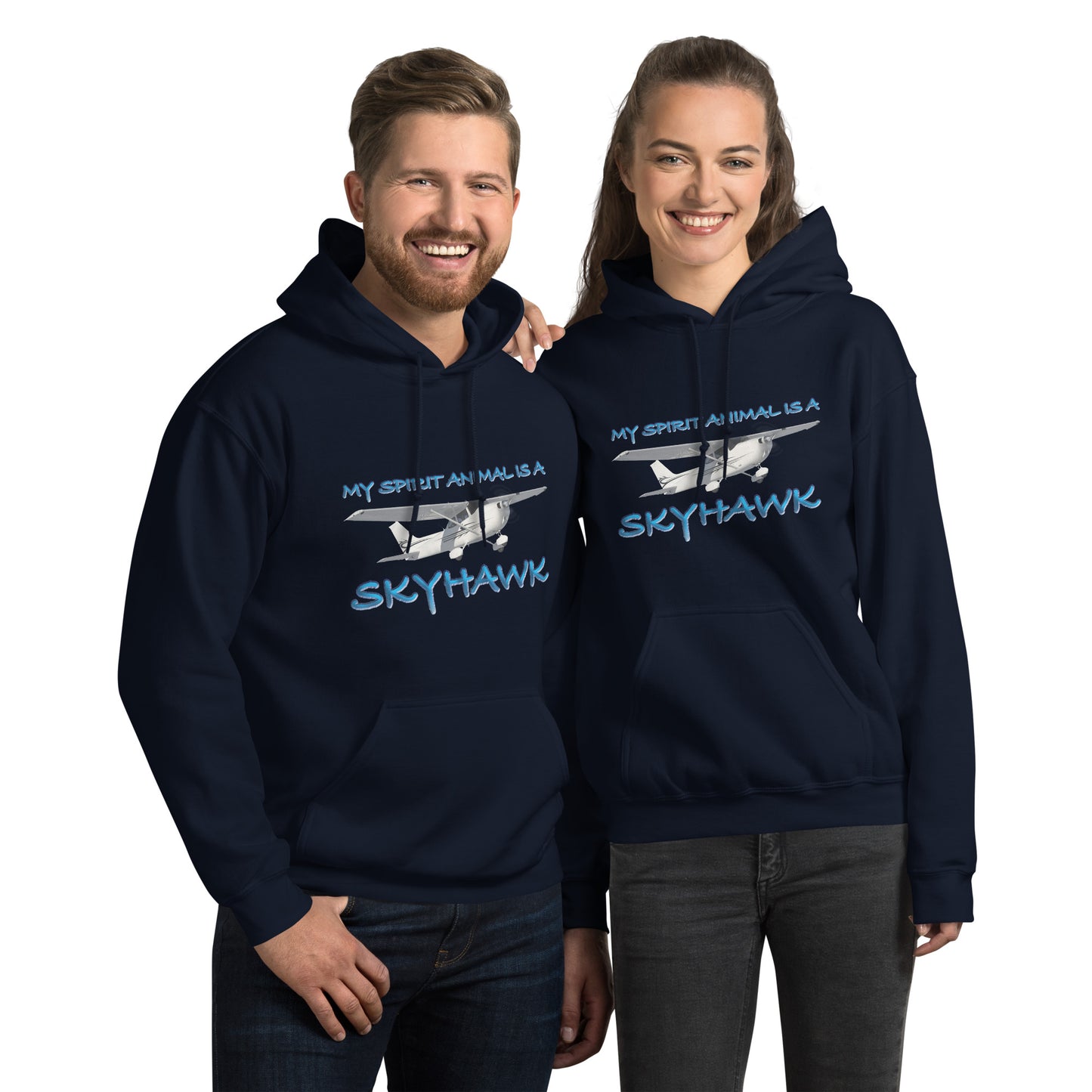 My Spirit Animal is a Skyhawk unisex hoodie (blue)