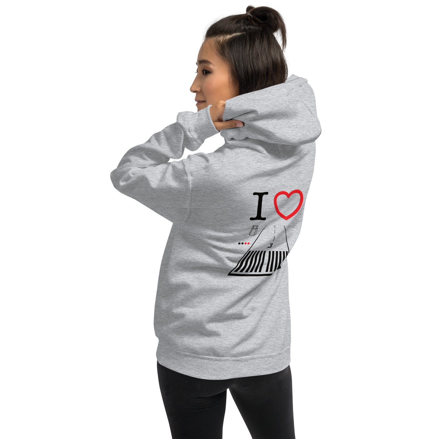 Santa Monica Airport Runway 21 / 3 unisex hoodie (black)