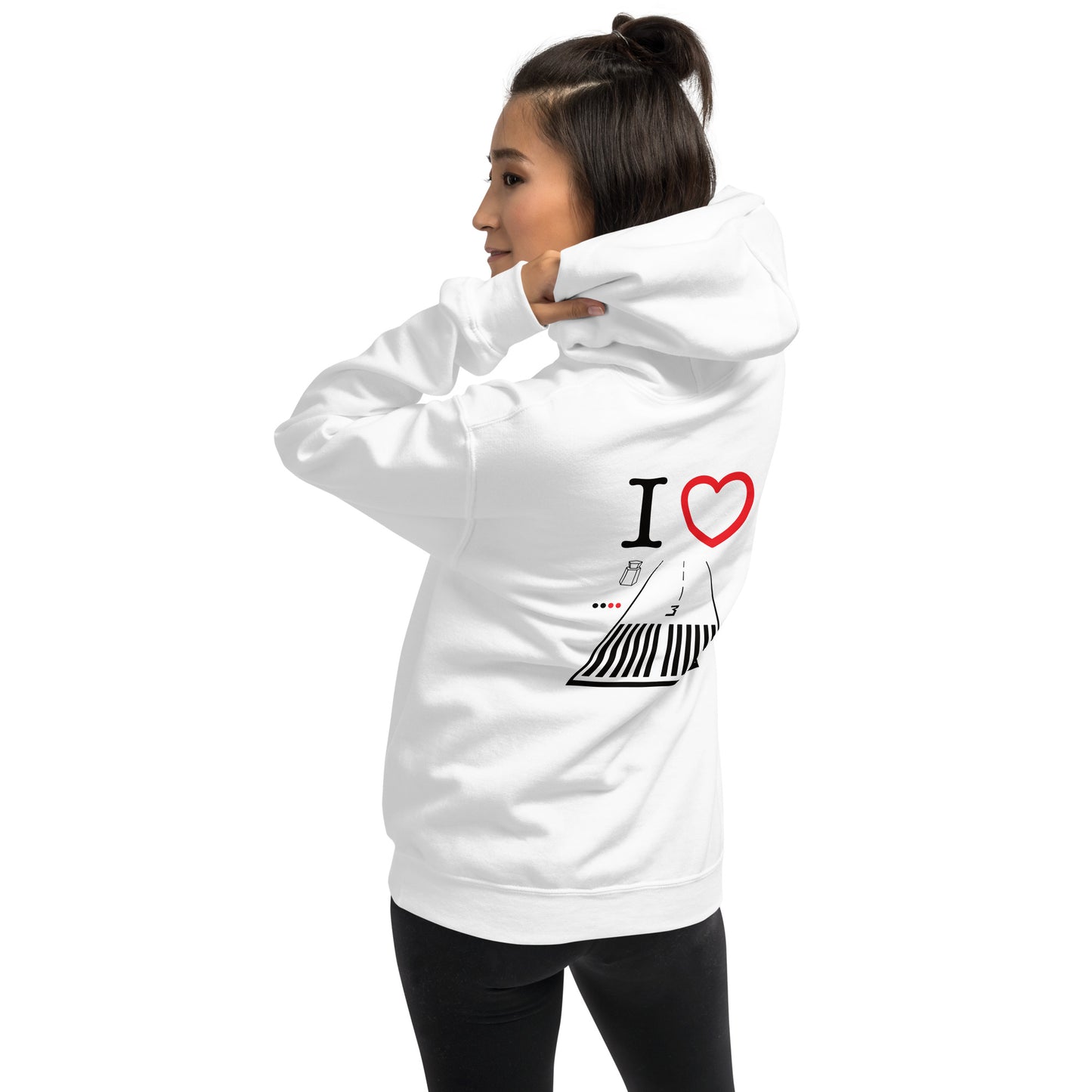 Santa Monica Airport Runway 21 / 3 unisex hoodie (black)