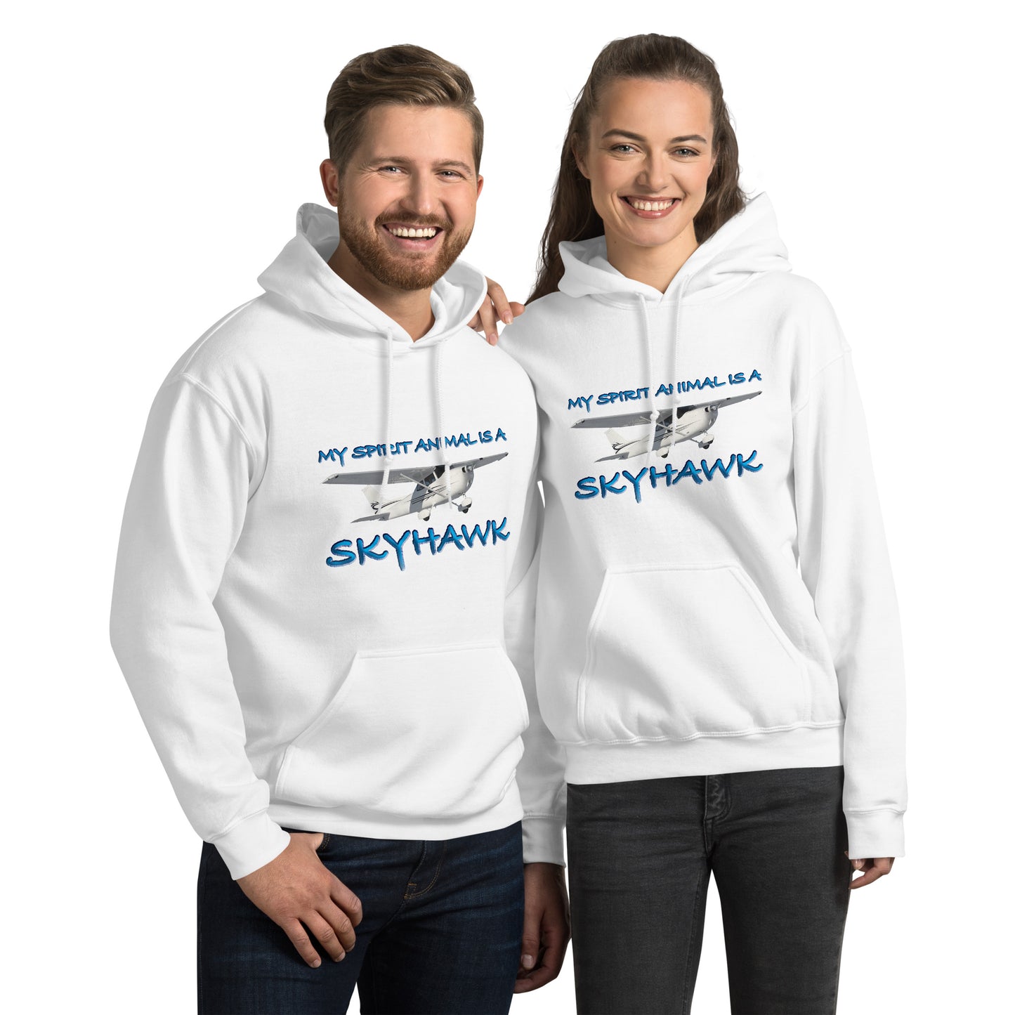 My Spirit Animal is a Skyhawk unisex hoodie (blue)