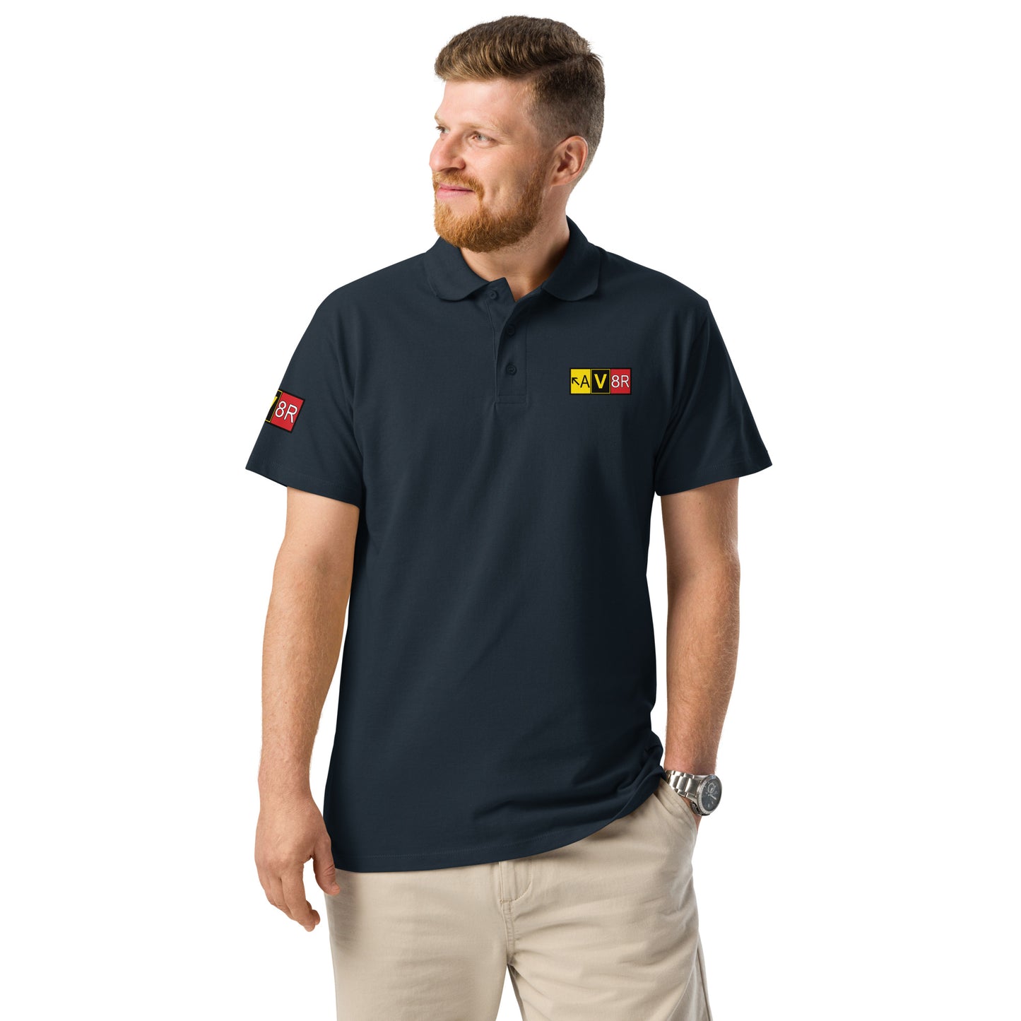 Aviator - AV8R - men's premium pique polo shirt