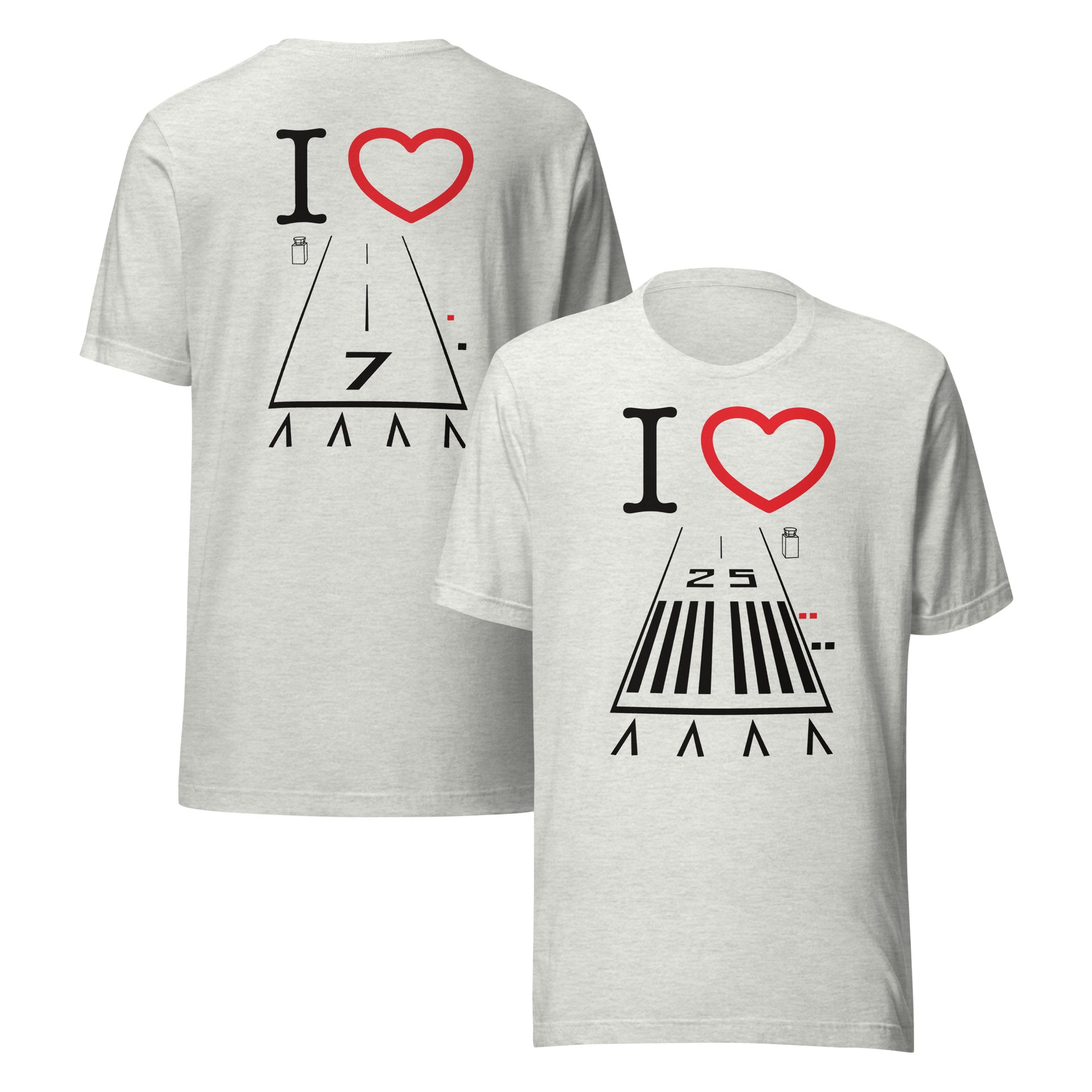 Hawthorne Airport Runway 25 / Runway 7 short sleeve unisex T-shirt