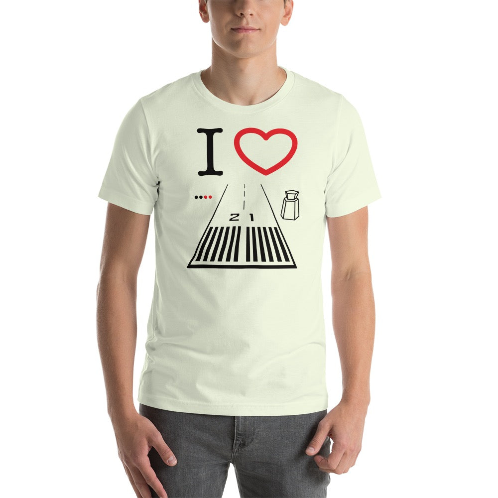 Santa Monica Airport Runway 21 / 3 short-sleeve unisex T-shirt
