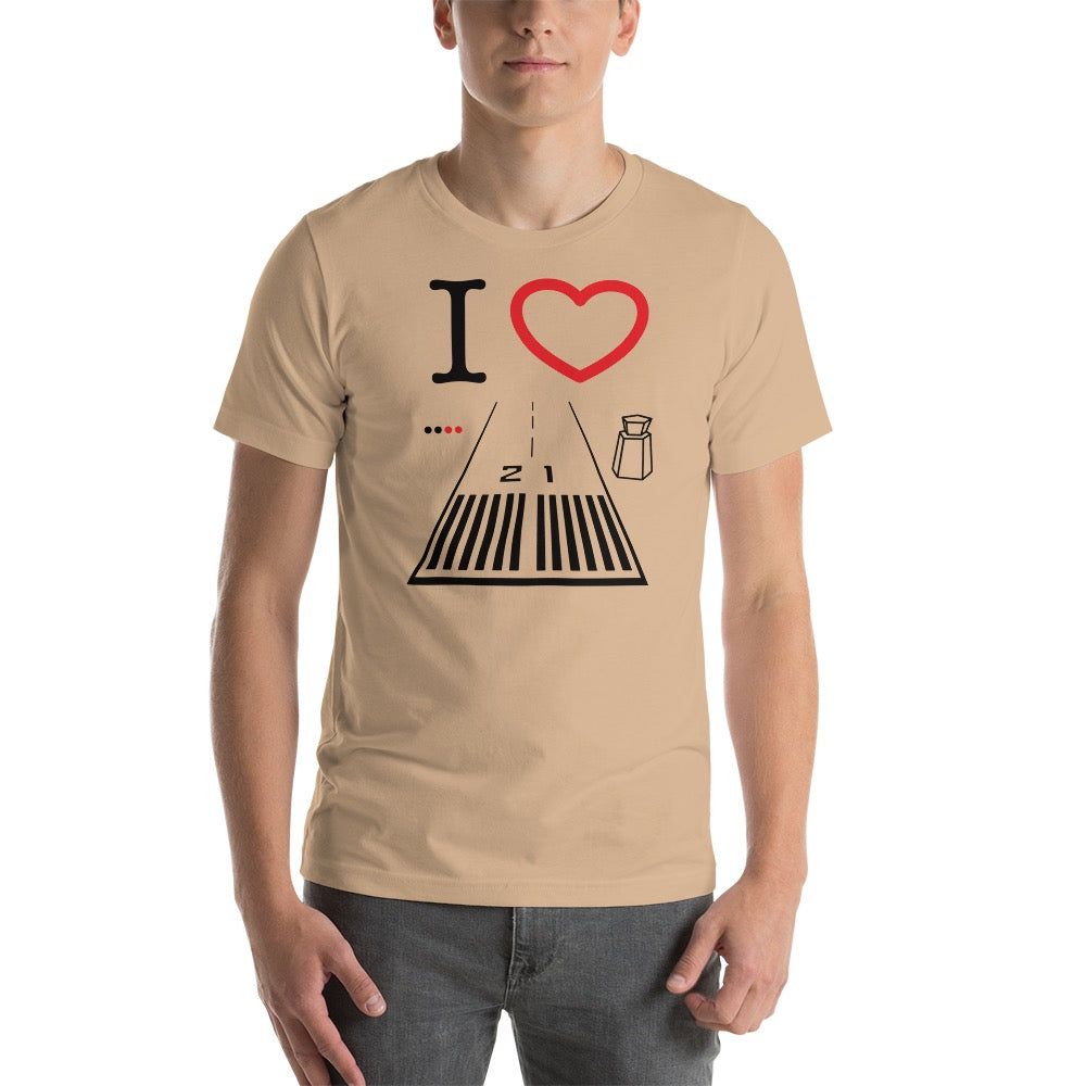 Santa Monica Airport Runway 21 / 3 short-sleeve unisex T-shirt