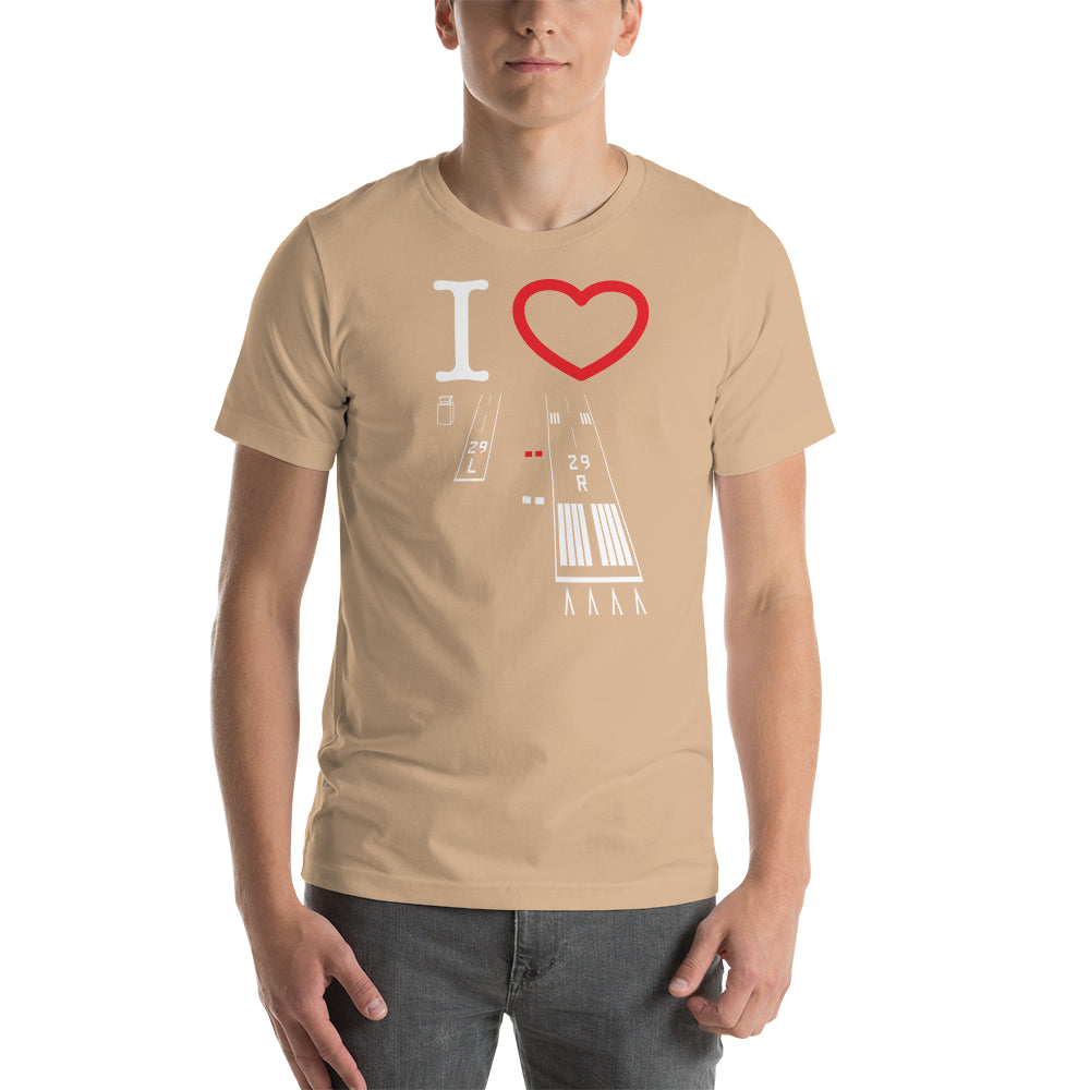 Torrance Airport Runways 29L / 29R - 11L / 11R - short-sleeve unisex T-shirt