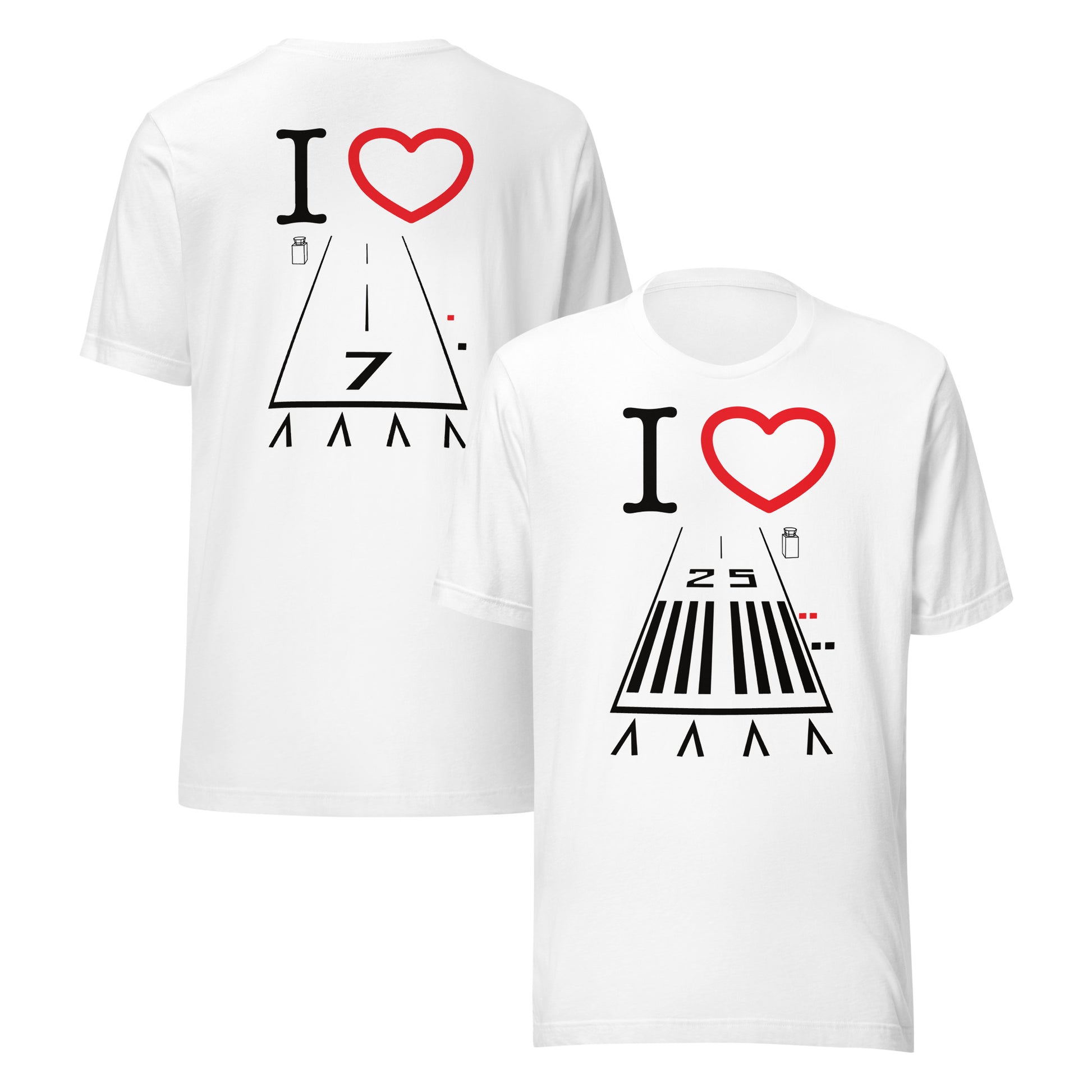 Hawthorne Airport Runway 25 / Runway 7 short sleeve unisex T-shirt