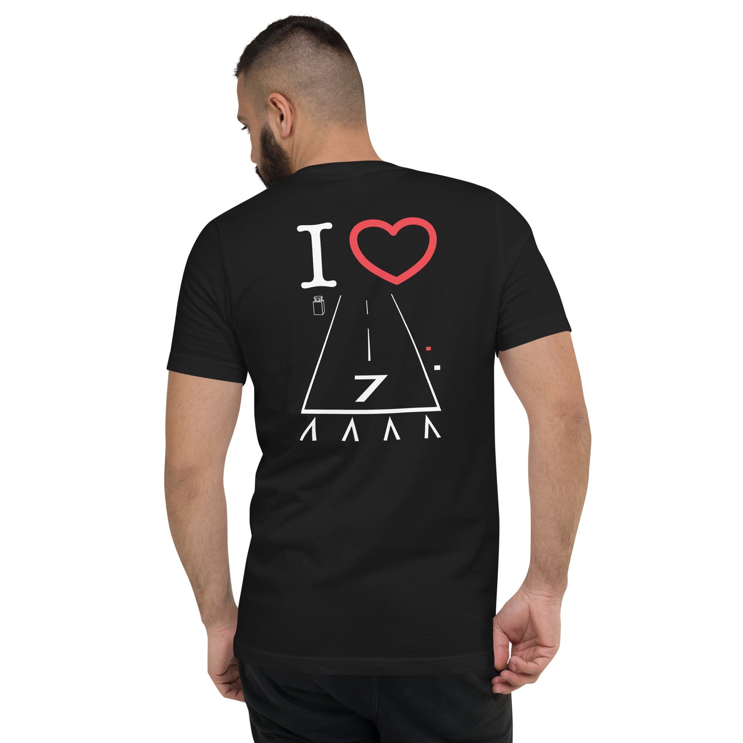 Hawthorne Airport Runway 25 / Runway 7 short sleeve unisex v-neck T-shirt (white)