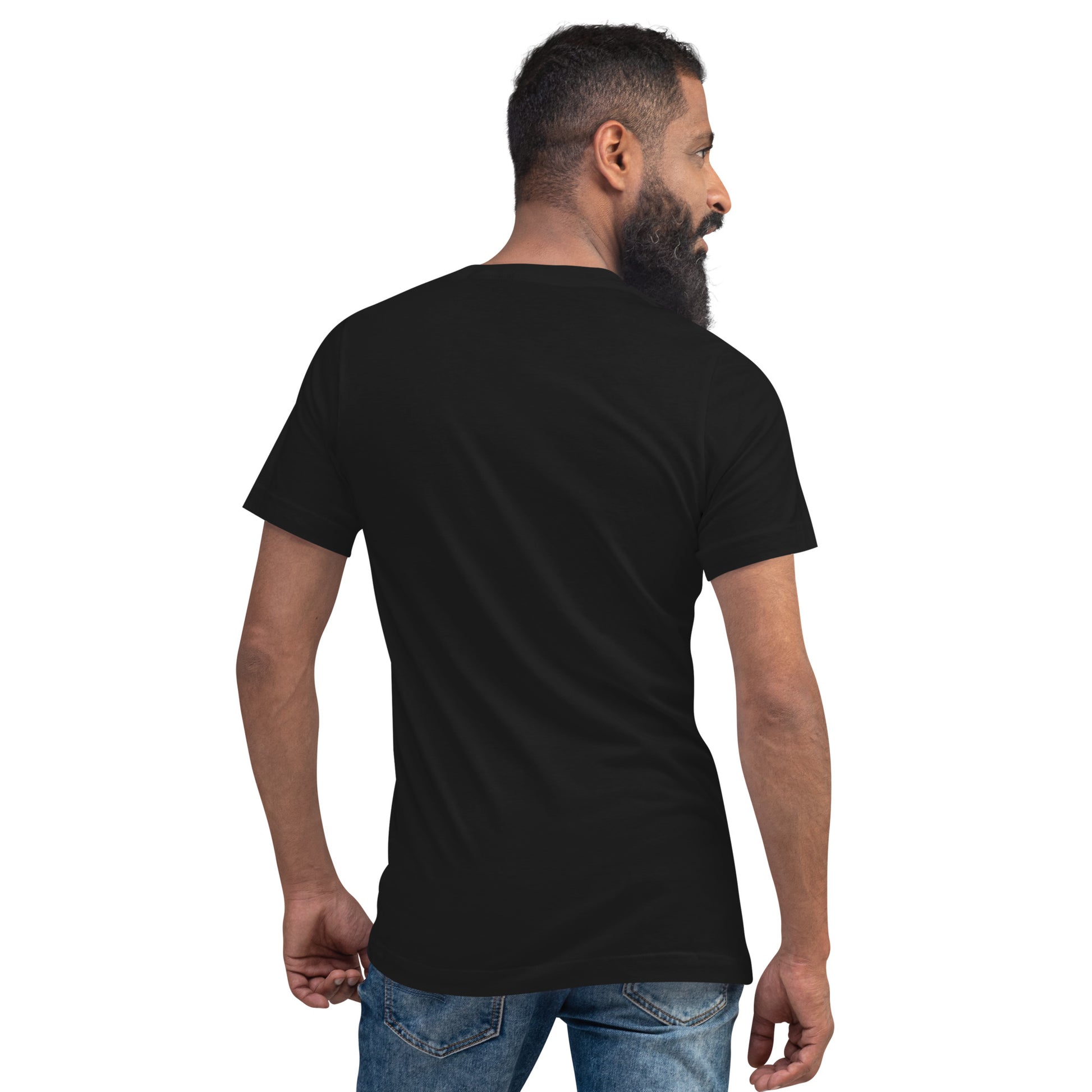 Van Nuys Airport Runways 16L / 16R short-sleeve unisex v-neck T-shirt (black)