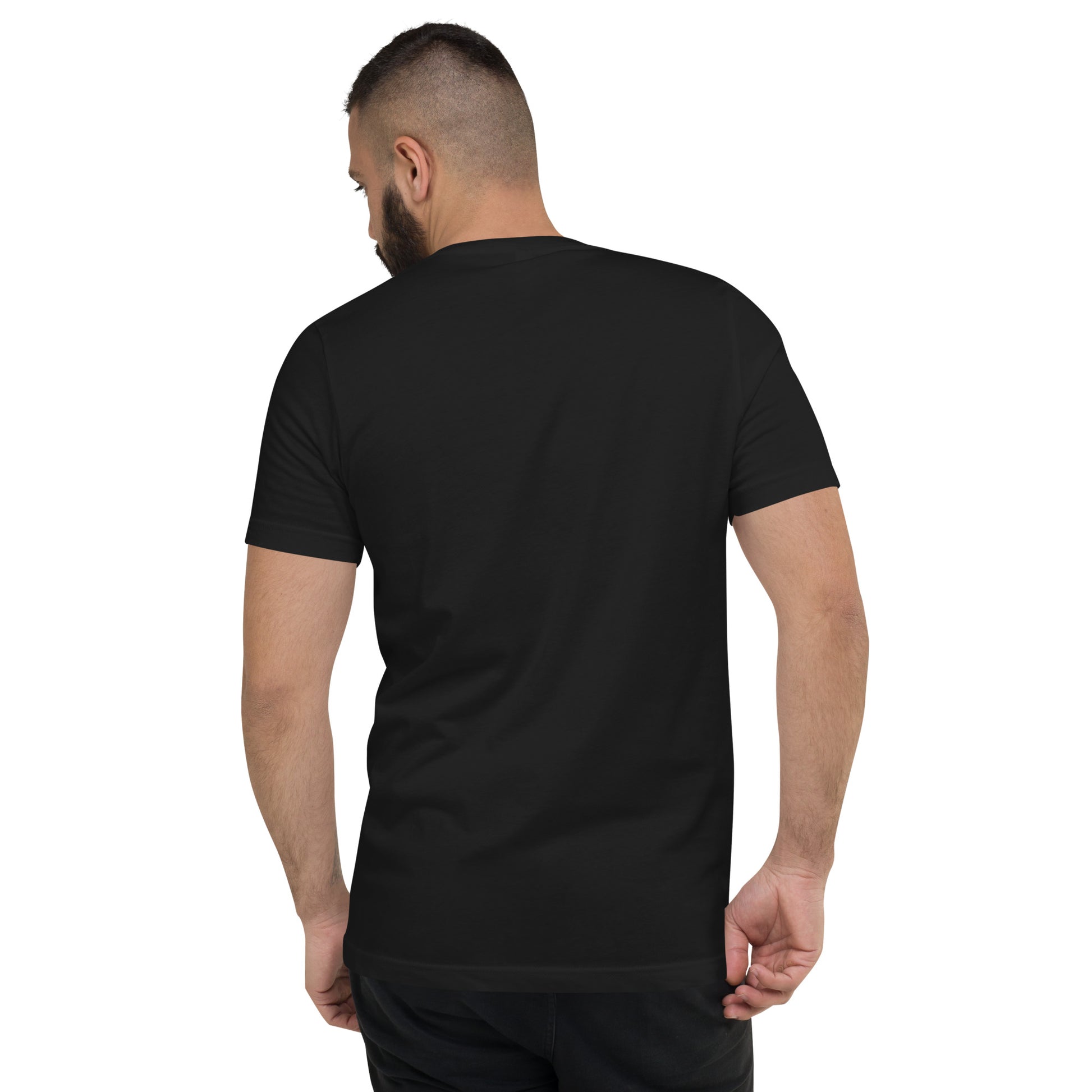 Hawthorne Airport Runway 25 short sleeve unisex v-neck T-shirt (black)