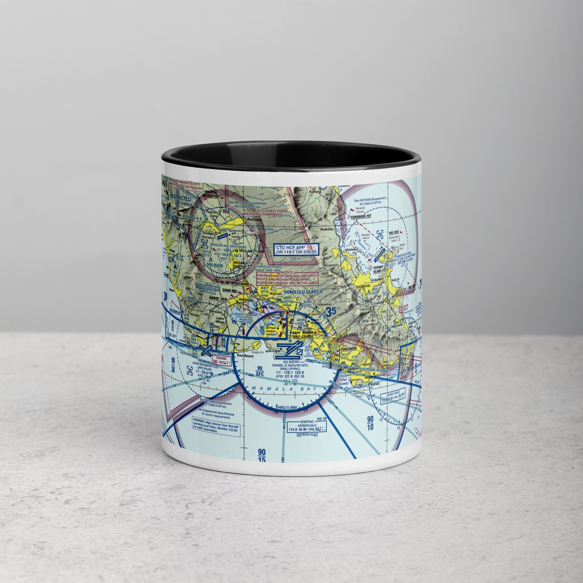 Honolulu Sectional Chart 11 oz. mug with color inside