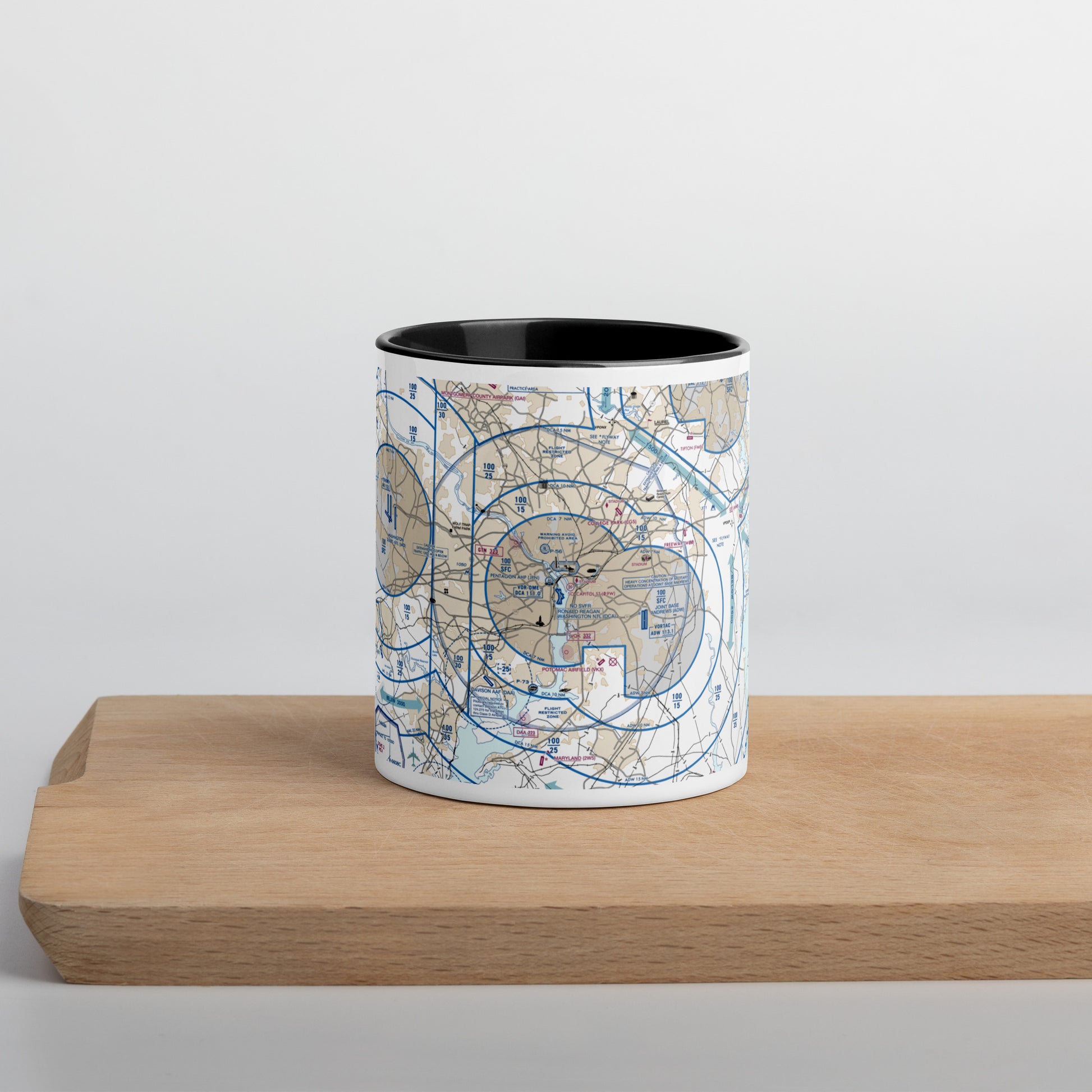 Baltimore-Washington Flyway Chart 11 oz. mug with color inside