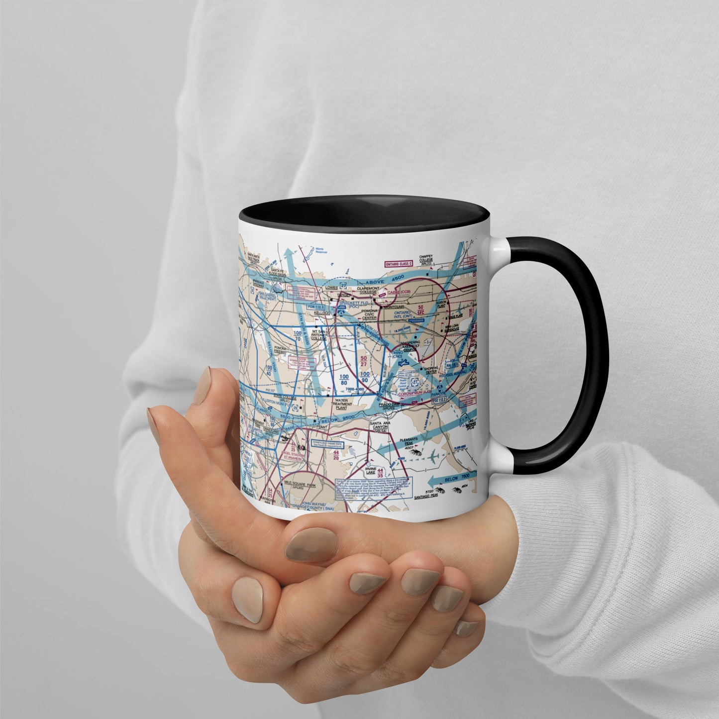 LAX Flyway Chart 11 oz. mug with color inside