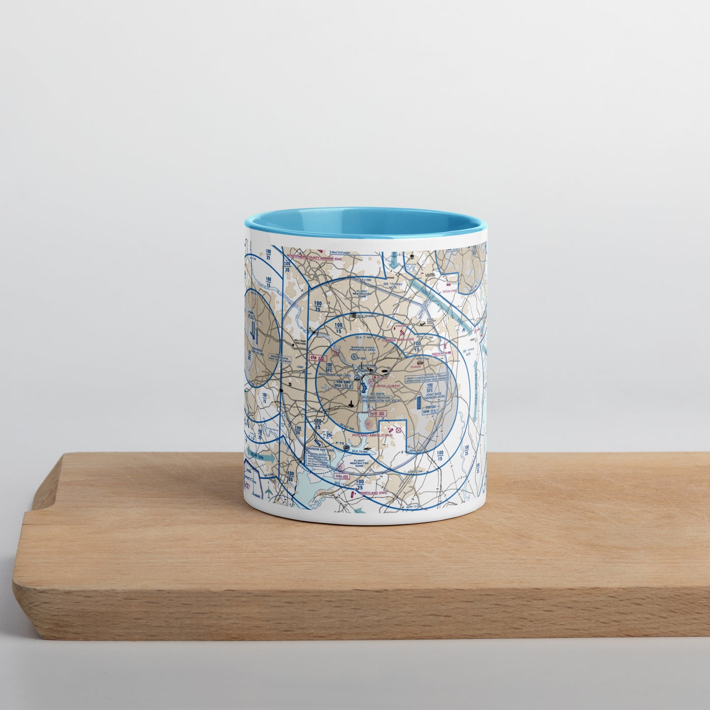 Baltimore-Washington Flyway Chart 11 oz. mug with color inside