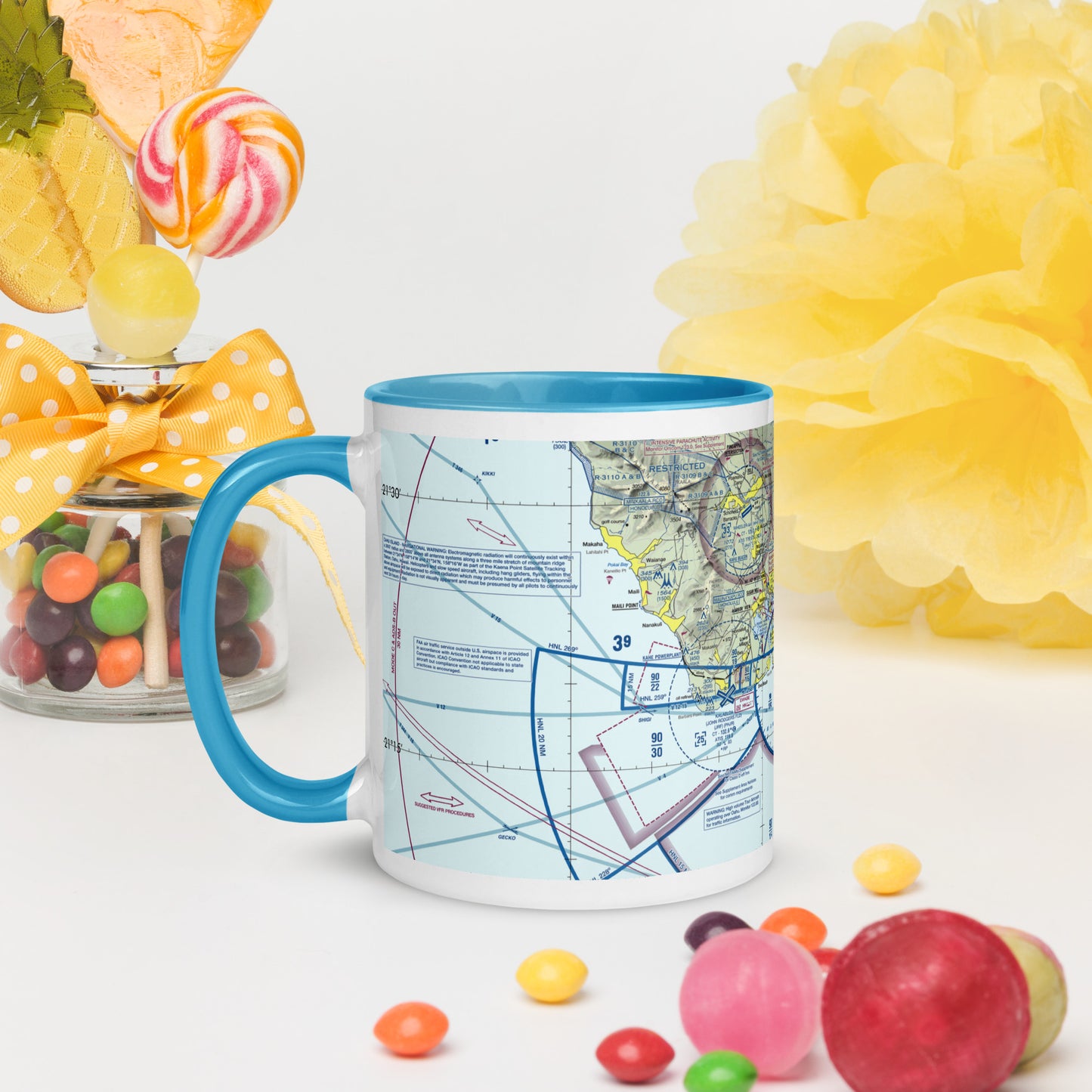 Honolulu Sectional Chart 11 oz. mug with color inside