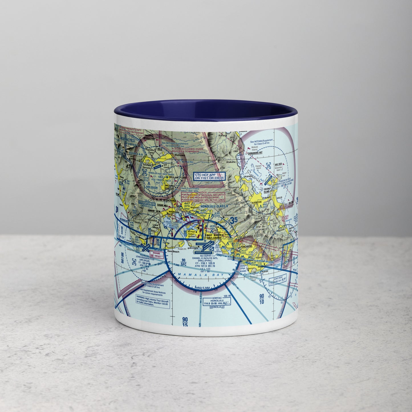 Honolulu Sectional Chart 11 oz. mug with color inside