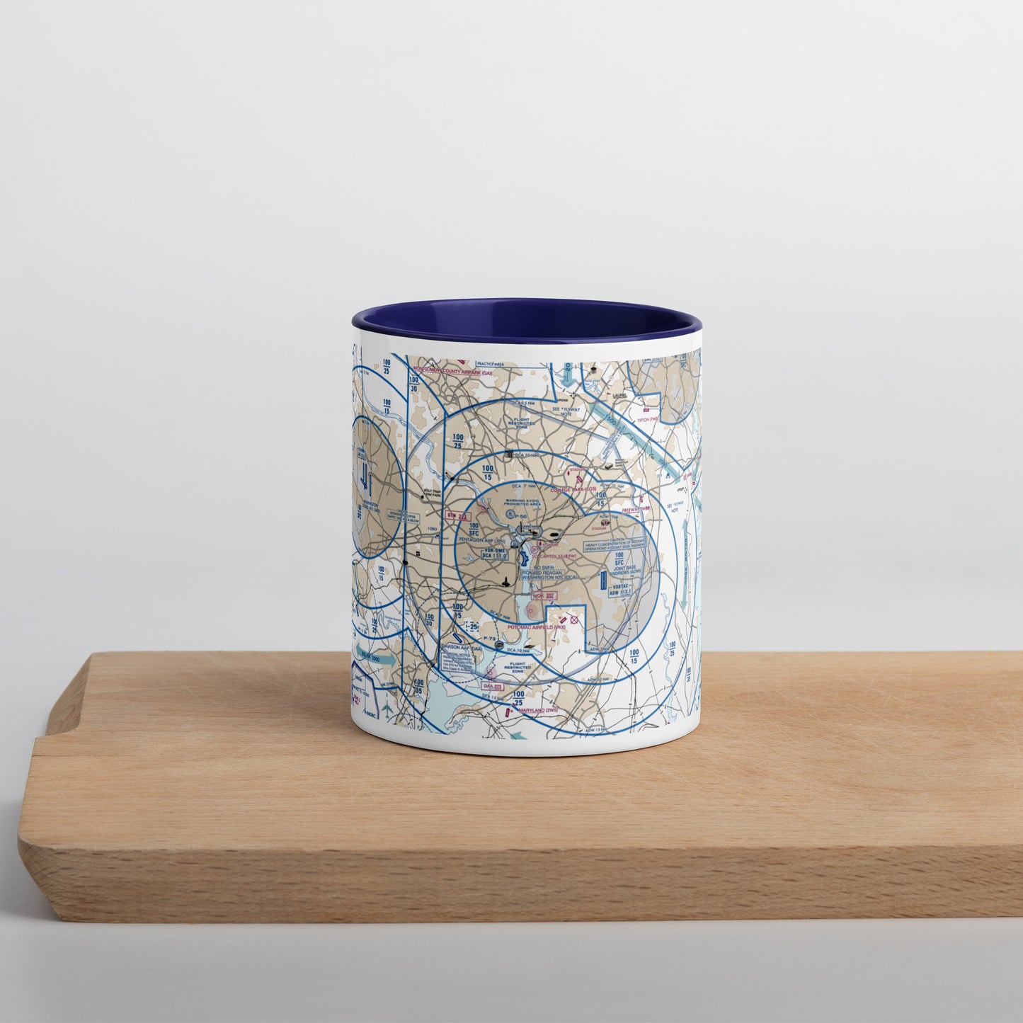 Baltimore-Washington Flyway Chart 11 oz. mug with color inside