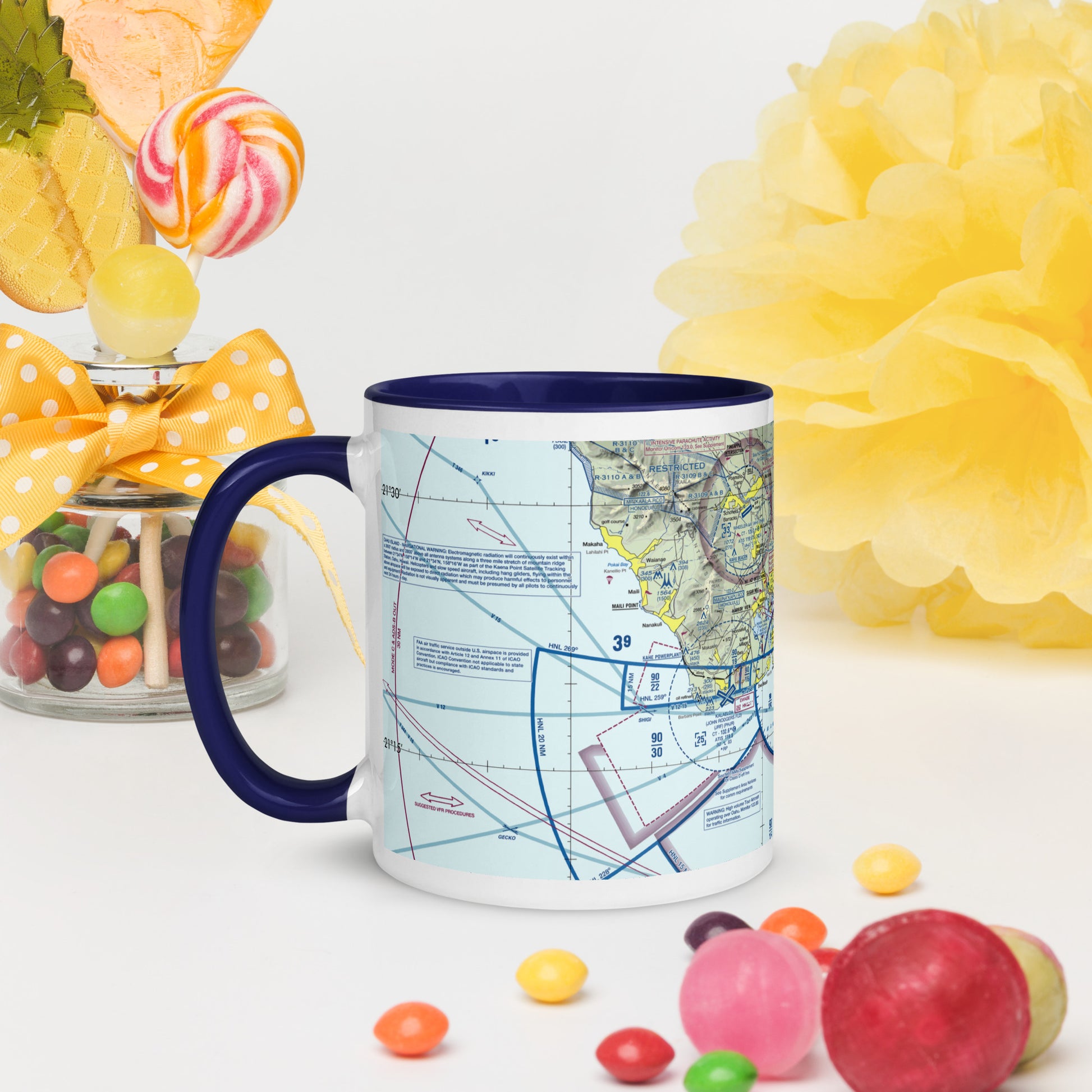 Honolulu Sectional Chart 11 oz. mug with color inside
