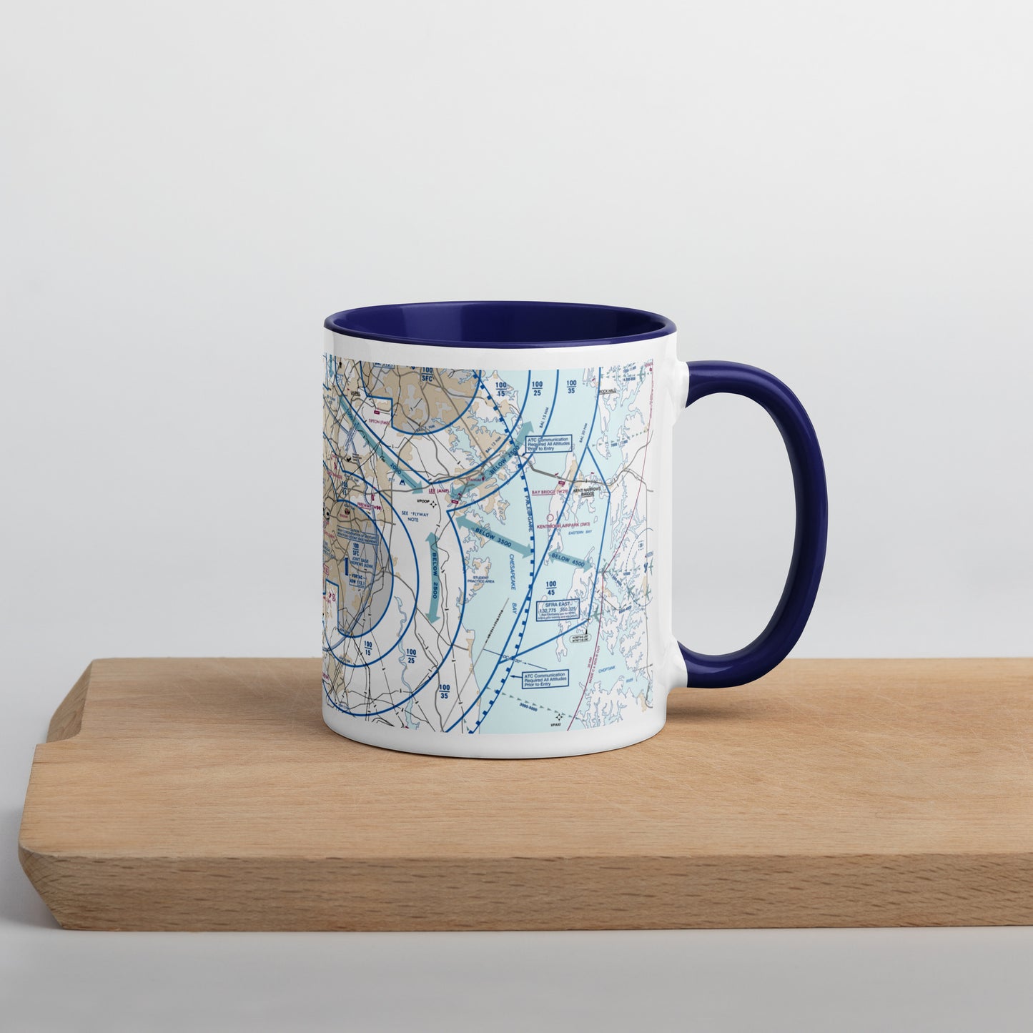 Baltimore-Washington Flyway Chart 11 oz. mug with color inside