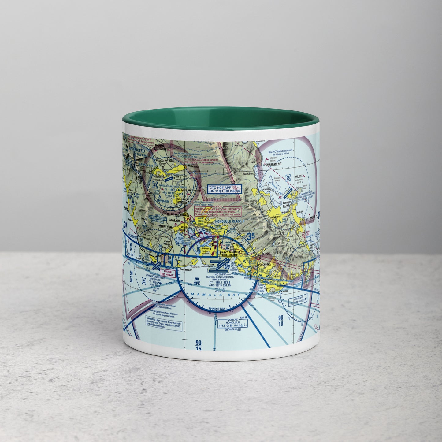 Honolulu Sectional Chart 11 oz. mug with color inside