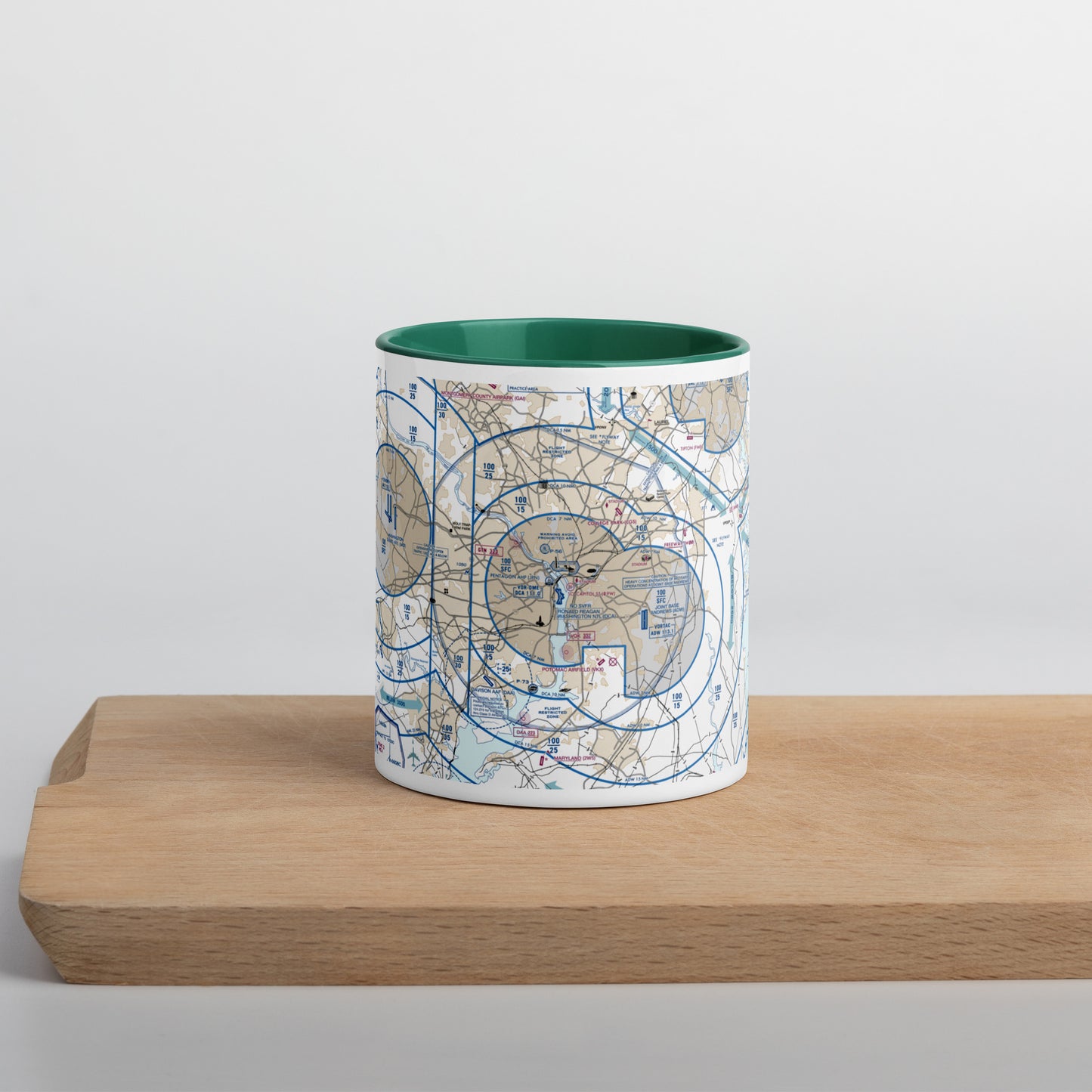 Baltimore-Washington Flyway Chart 11 oz. mug with color inside