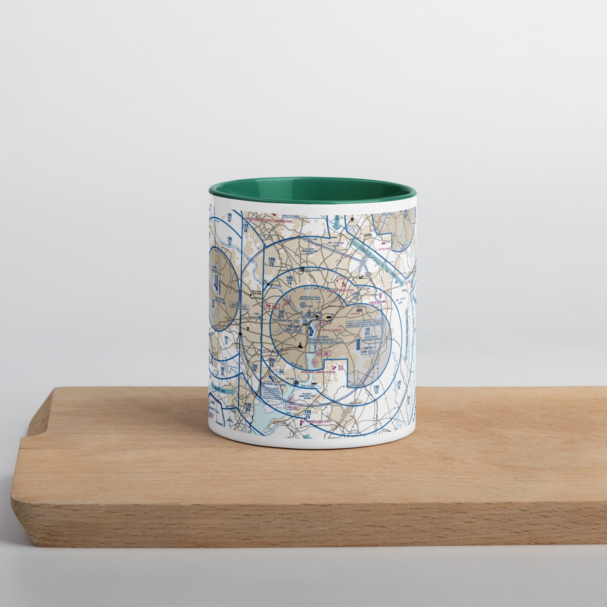 Baltimore-Washington Flyway Chart 11 oz. mug with color inside