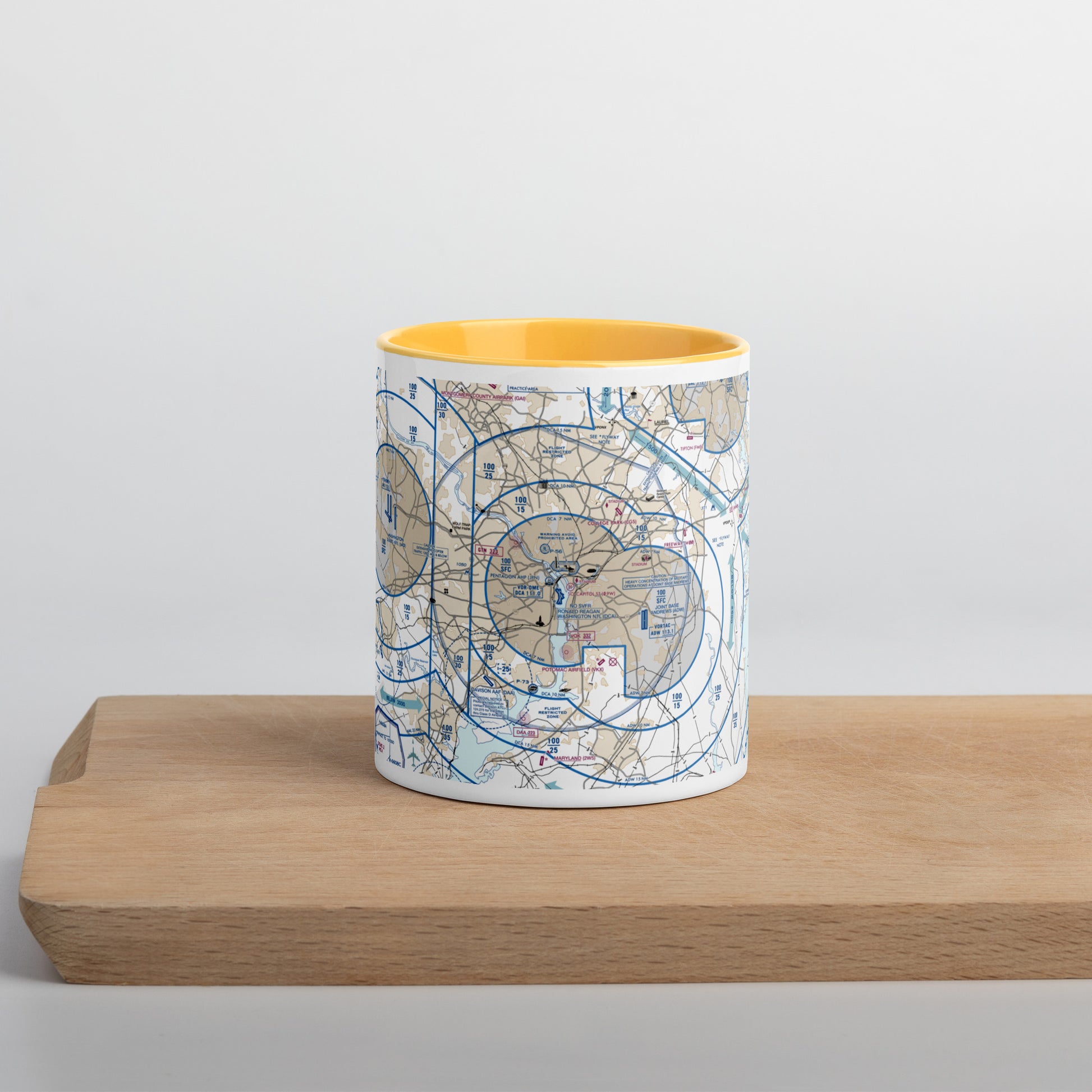 Baltimore-Washington Flyway Chart 11 oz. mug with color inside
