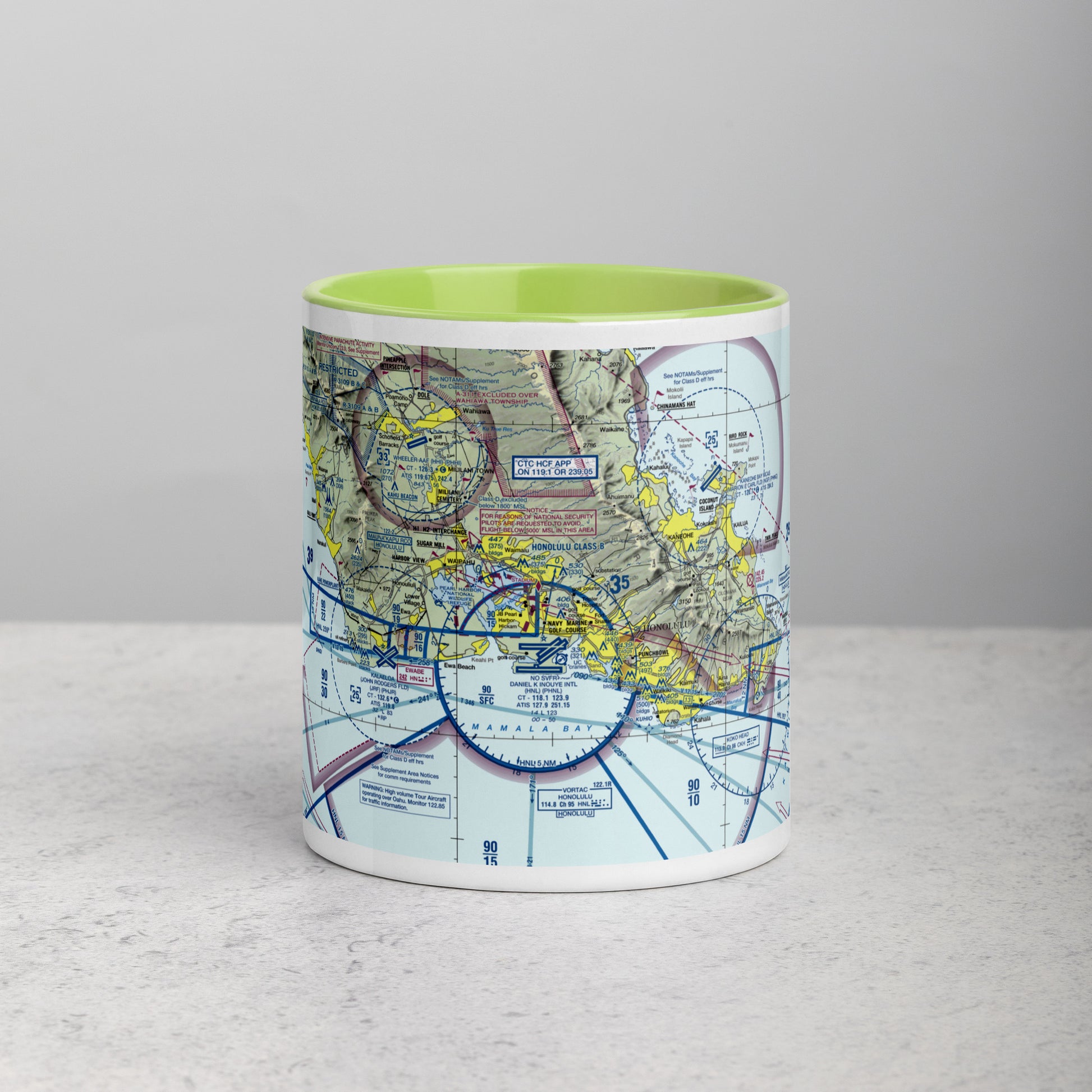 Honolulu Sectional Chart 11 oz. mug with color inside