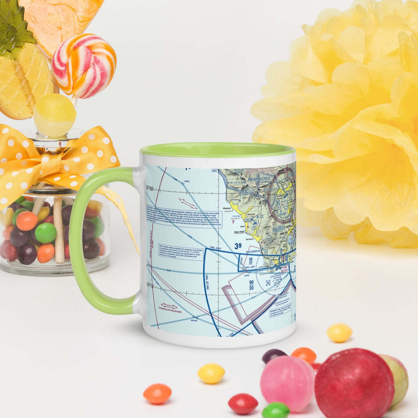 Honolulu Sectional Chart 11 oz. mug with color inside