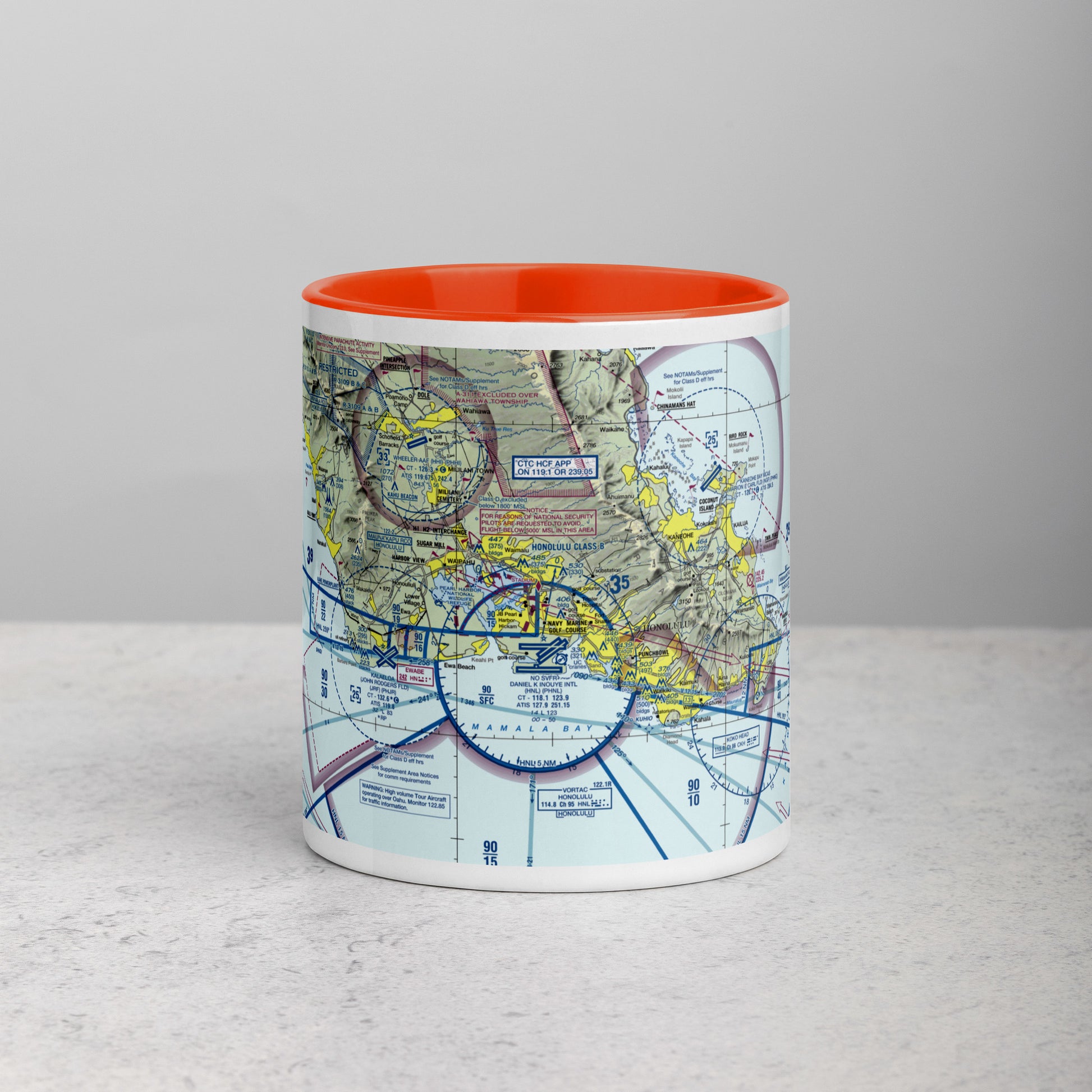 Honolulu Sectional Chart 11 oz. mug with color inside