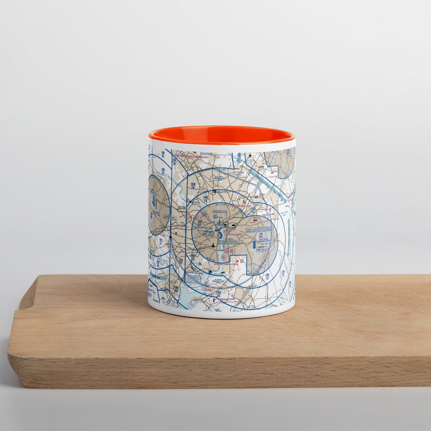 Baltimore-Washington Flyway Chart 11 oz. mug with color inside