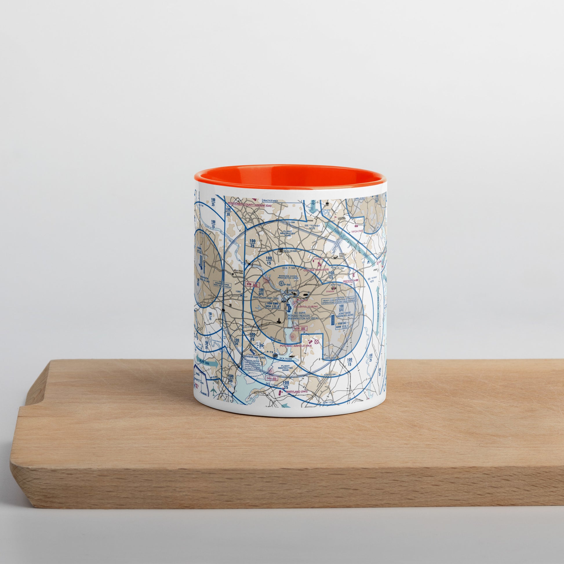 Baltimore-Washington Flyway Chart 11 oz. mug with color inside