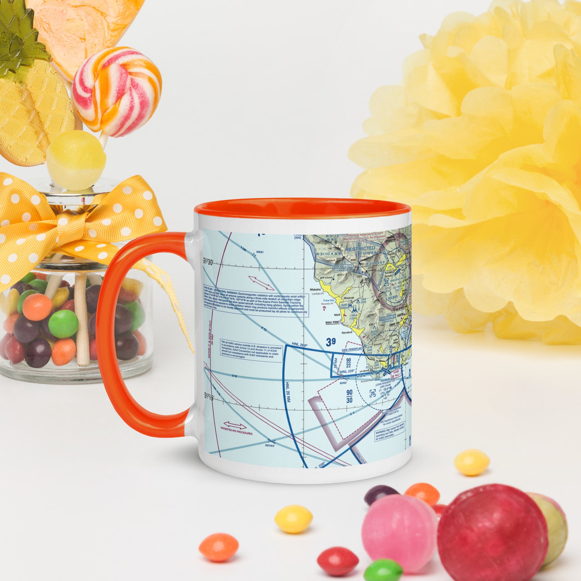 Honolulu Sectional Chart 11 oz. mug with color inside