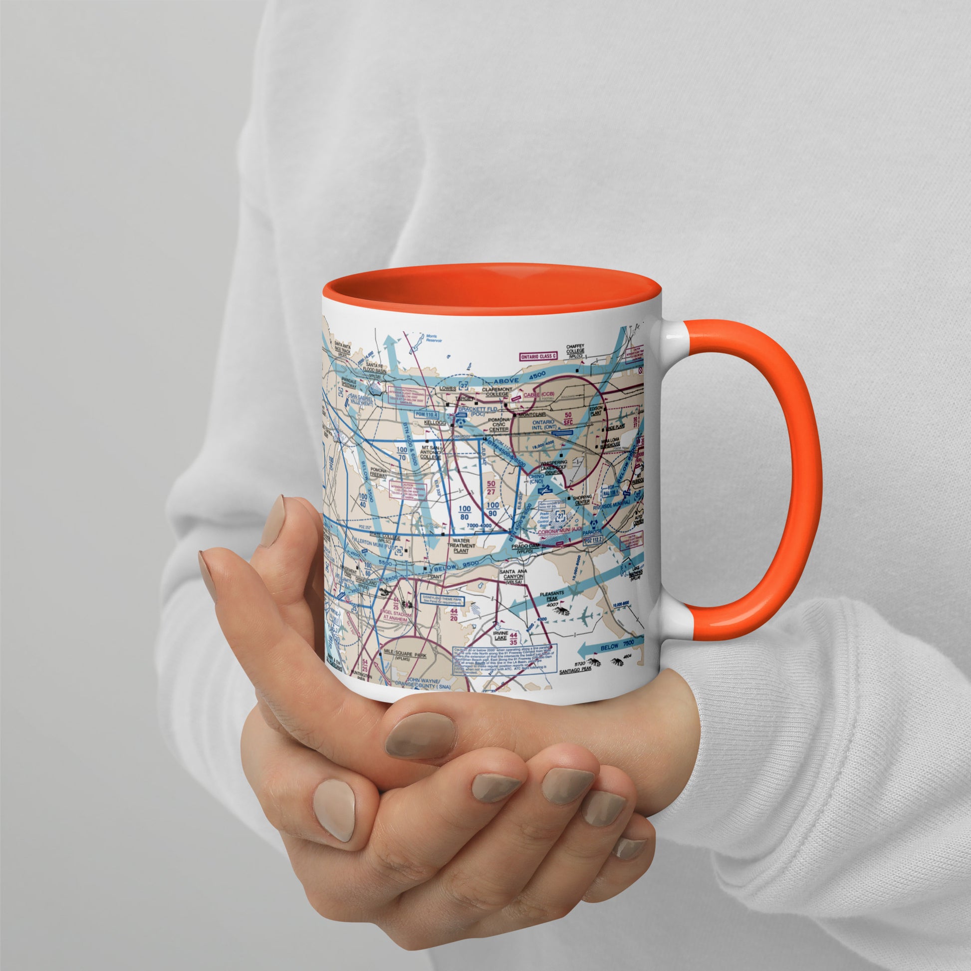 LAX Flyway Chart 11 oz. mug with color inside
