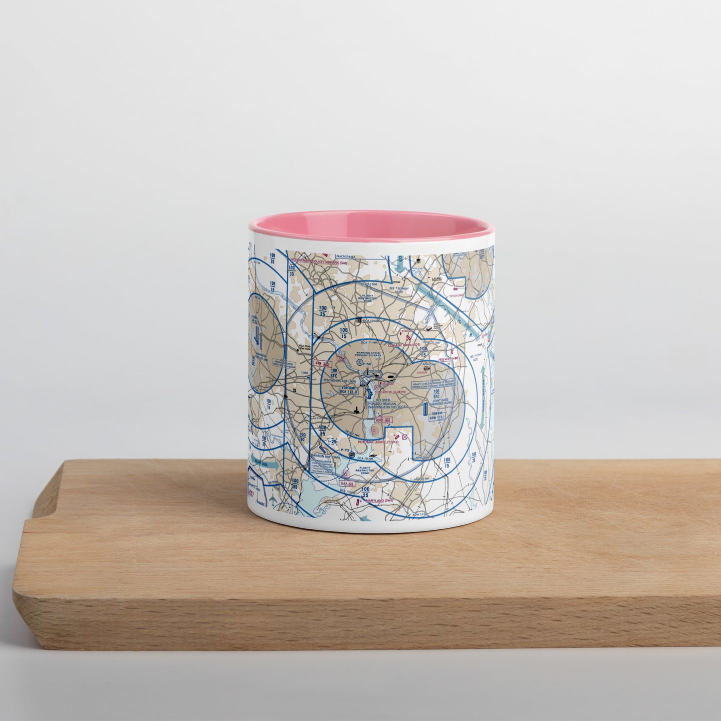 Baltimore-Washington Flyway Chart 11 oz. mug with color inside