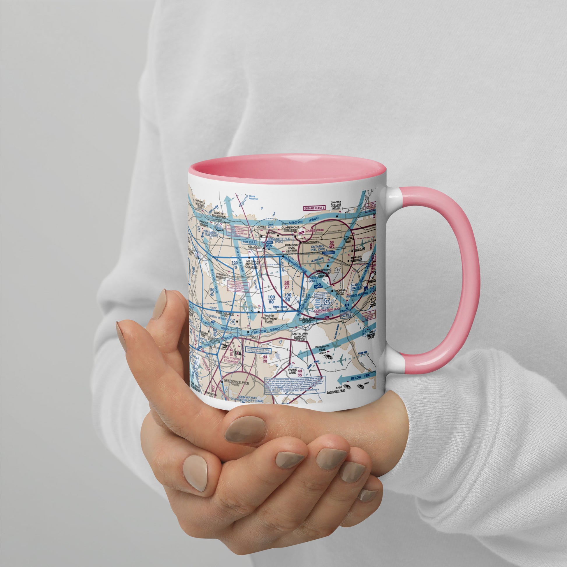 LAX Flyway Chart 11 oz. mug with color inside
