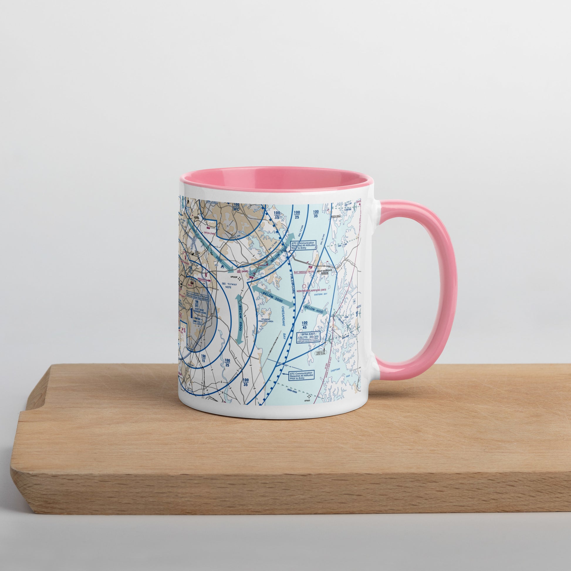 Baltimore-Washington Flyway Chart 11 oz. mug with color inside