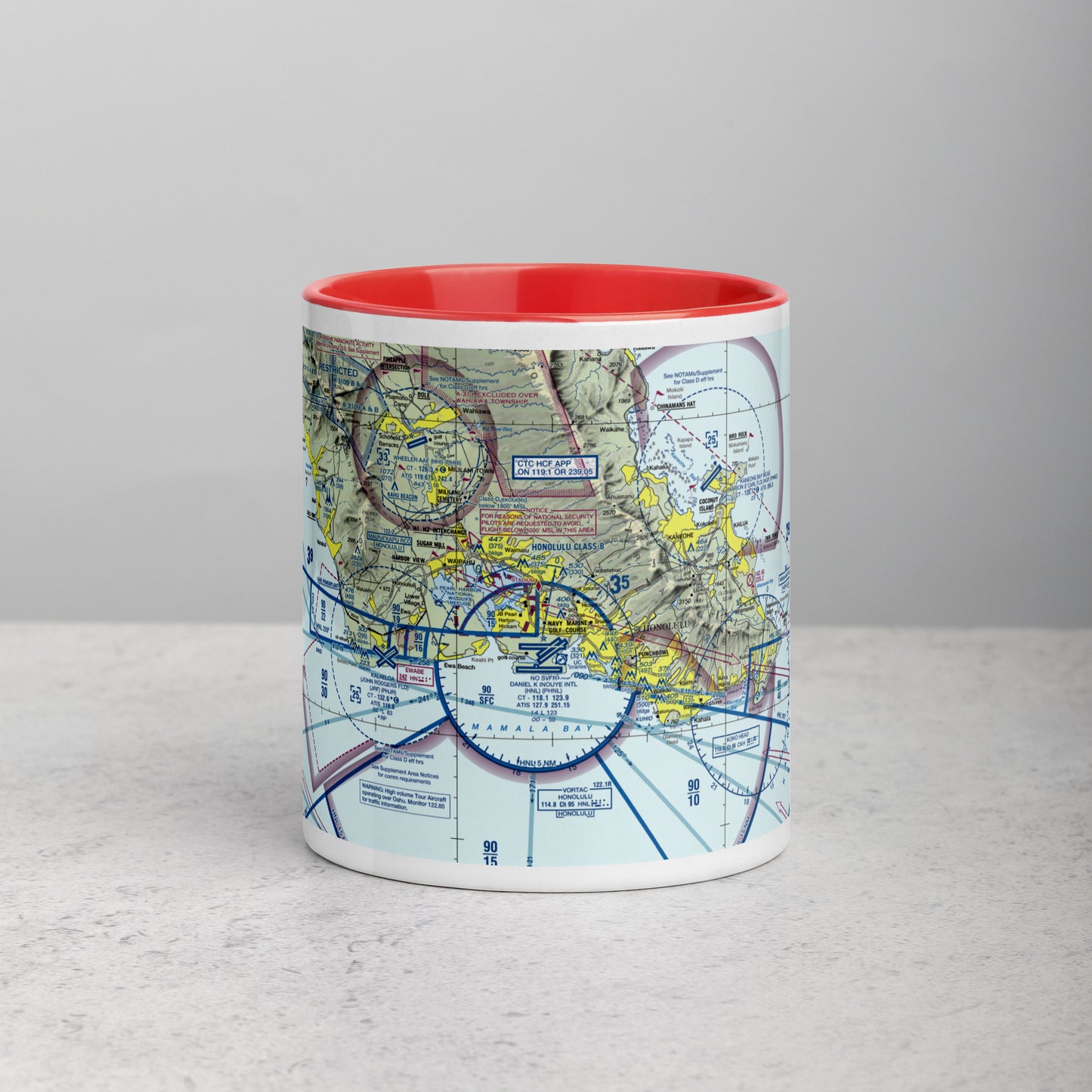 Honolulu Sectional Chart 11 oz. mug with color inside