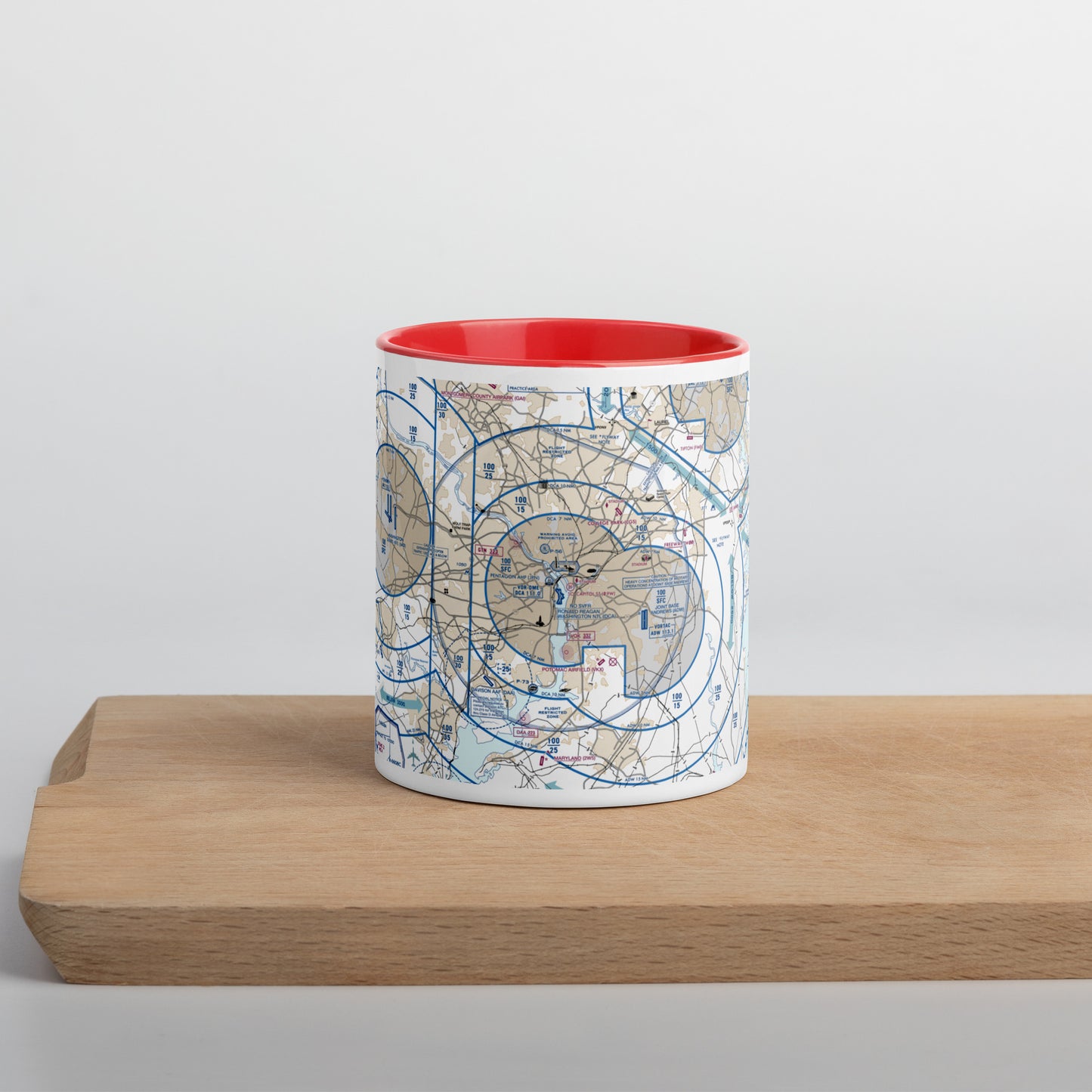 Baltimore-Washington Flyway Chart 11 oz. mug with color inside