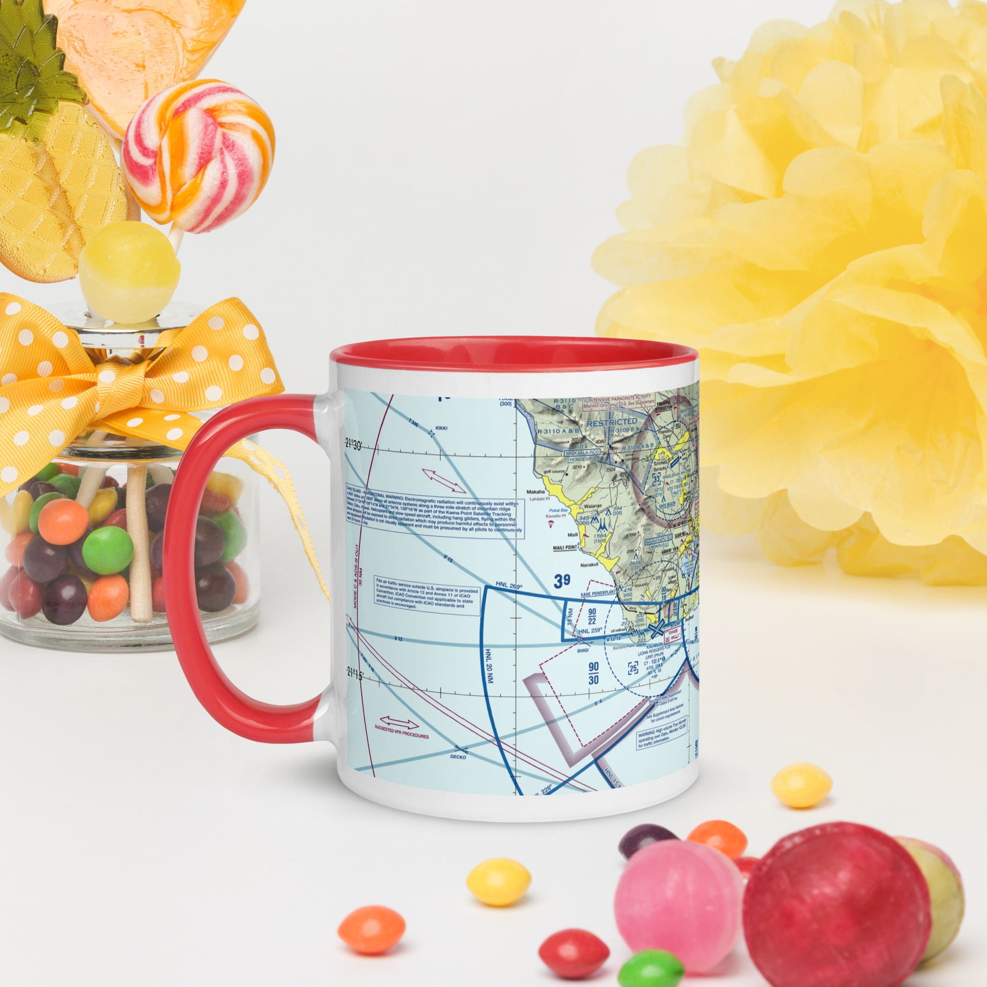 Honolulu Sectional Chart 11 oz. mug with color inside