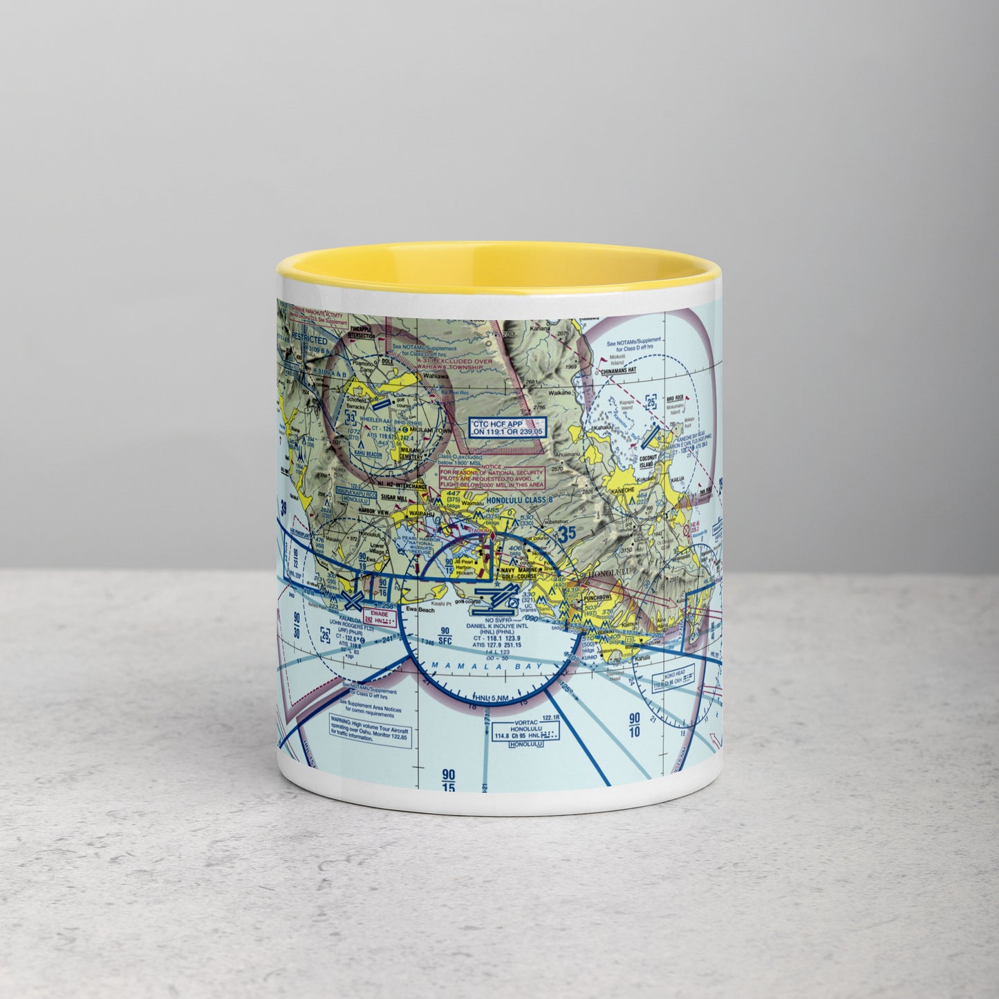 Honolulu Sectional Chart 11 oz. mug with color inside