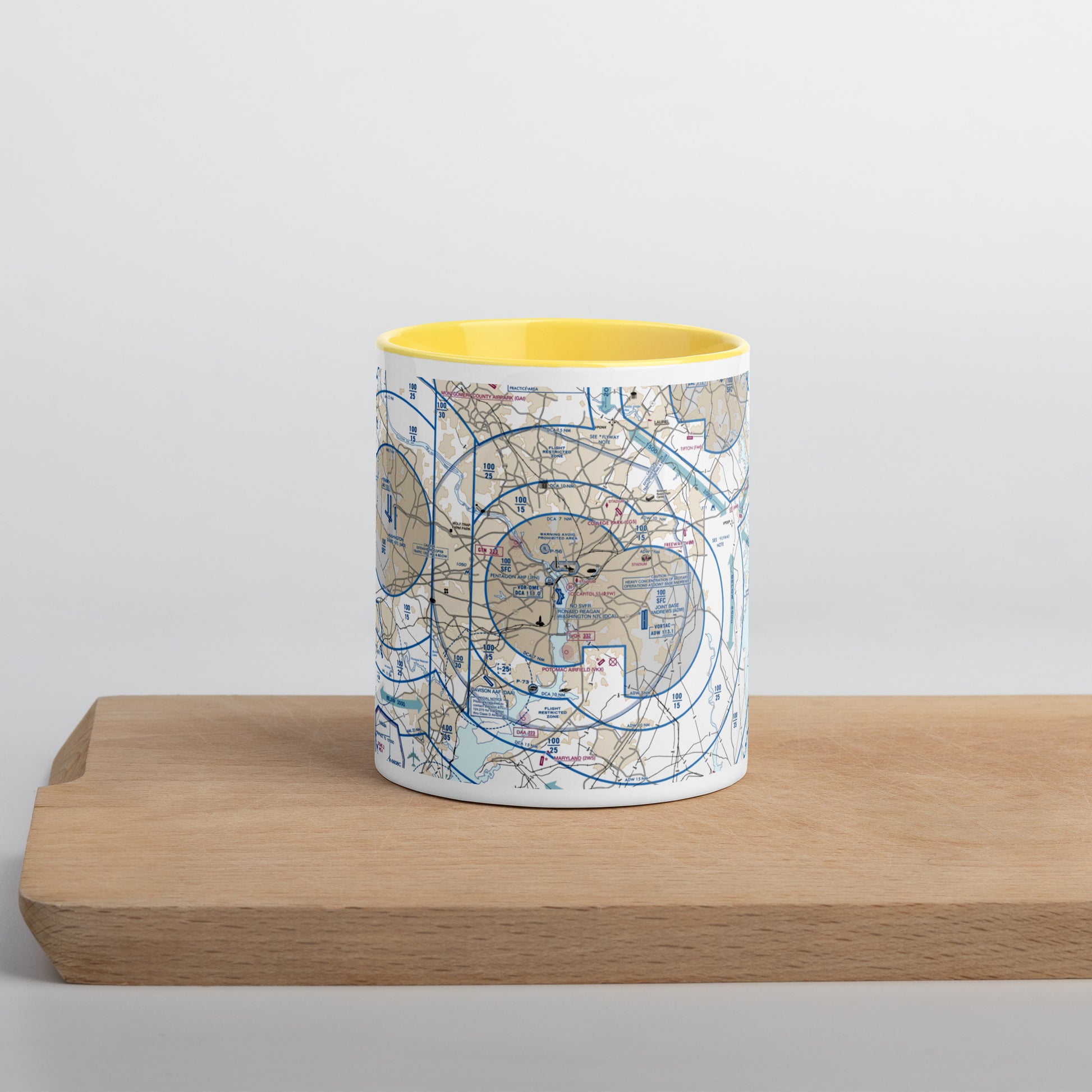 Baltimore-Washington Flyway Chart 11 oz. mug with color inside