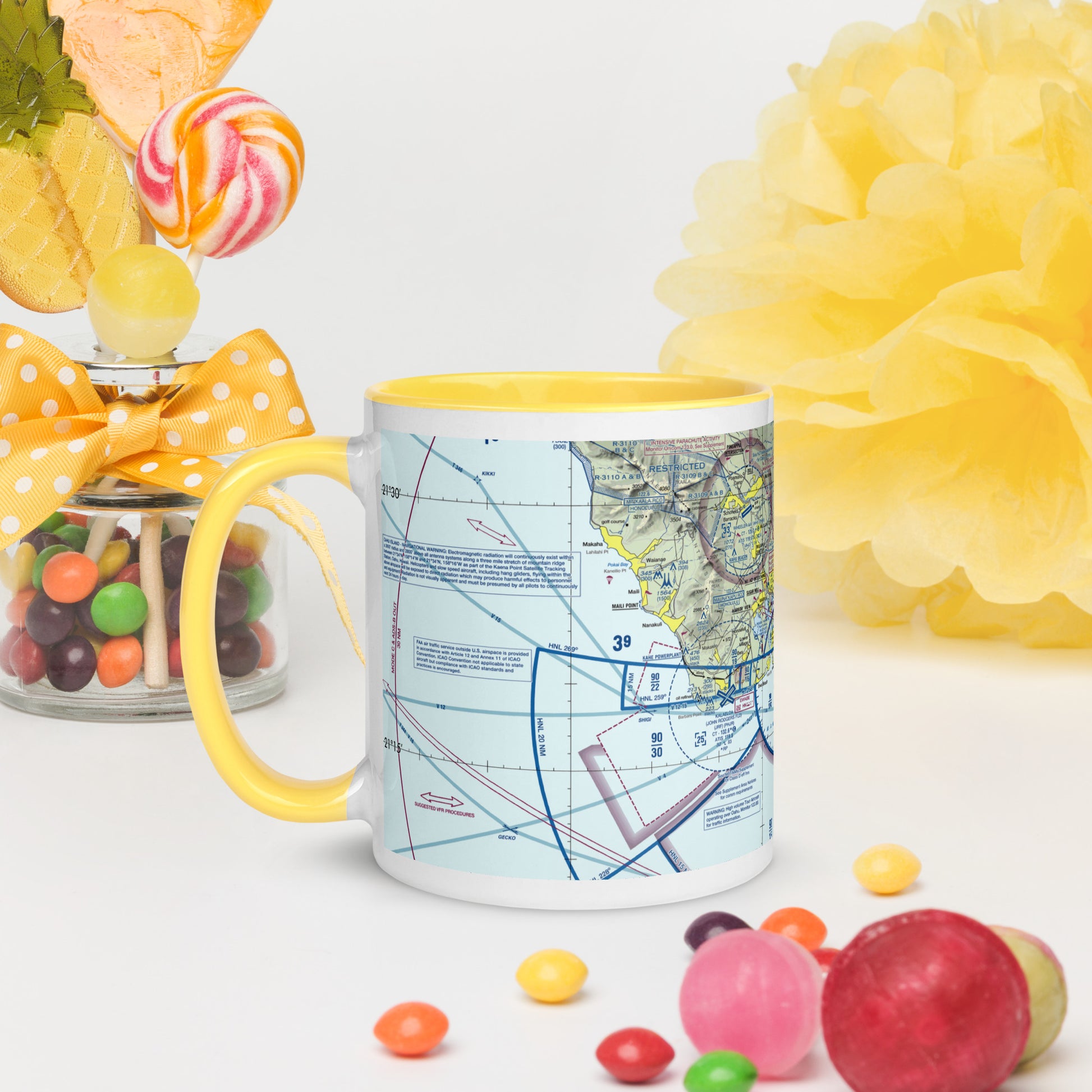 Honolulu Sectional Chart 11 oz. mug with color inside